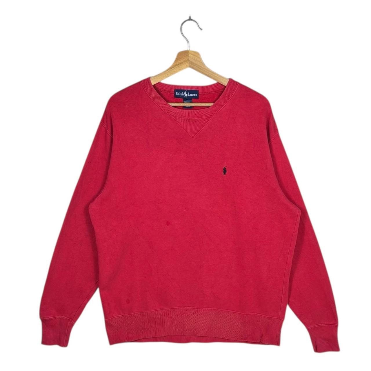 Polo Ralph Lauren Vintage Polo Ralph Lauren Red V-Stitch Crewneck Sweatshirt Size US L / EU 52-54 / 3 - 1 Thumbnail