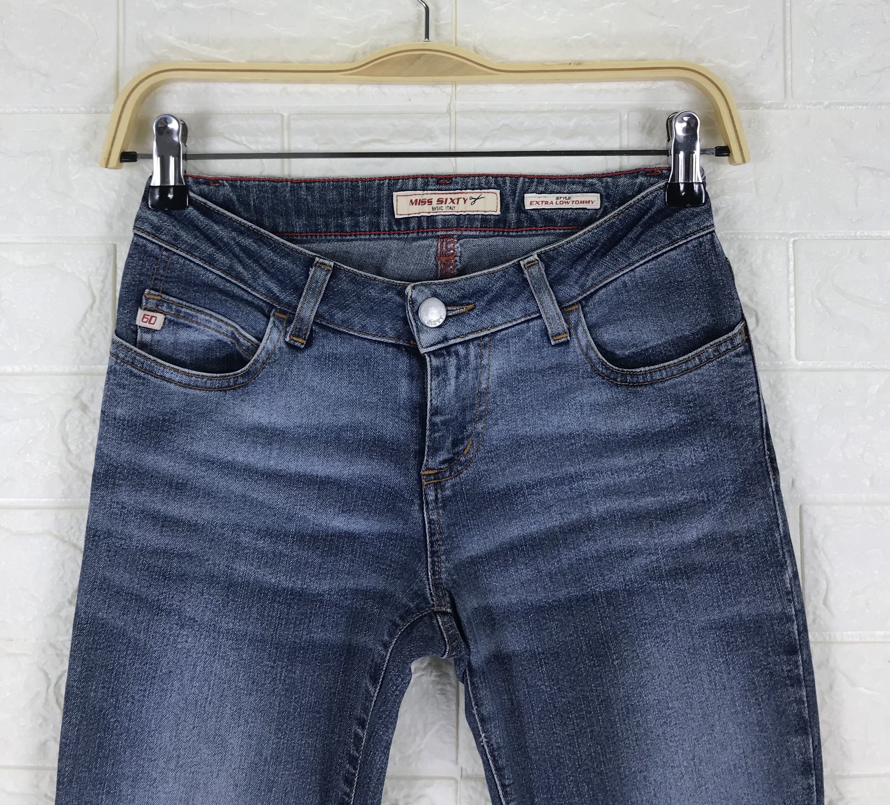 Miss Sixty Vintage Miss Sixty Blue Washed Flare Jeans Size 25" / US 0 / IT 36 - 2 Thumbnail