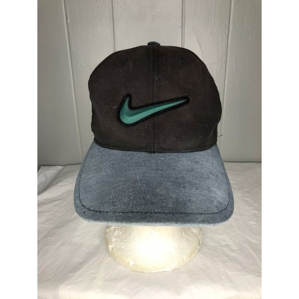Nike Vintage 90's Nike Center Swoosh Canvas strapback hat cap Size ONE SIZE - 1 Thumbnail