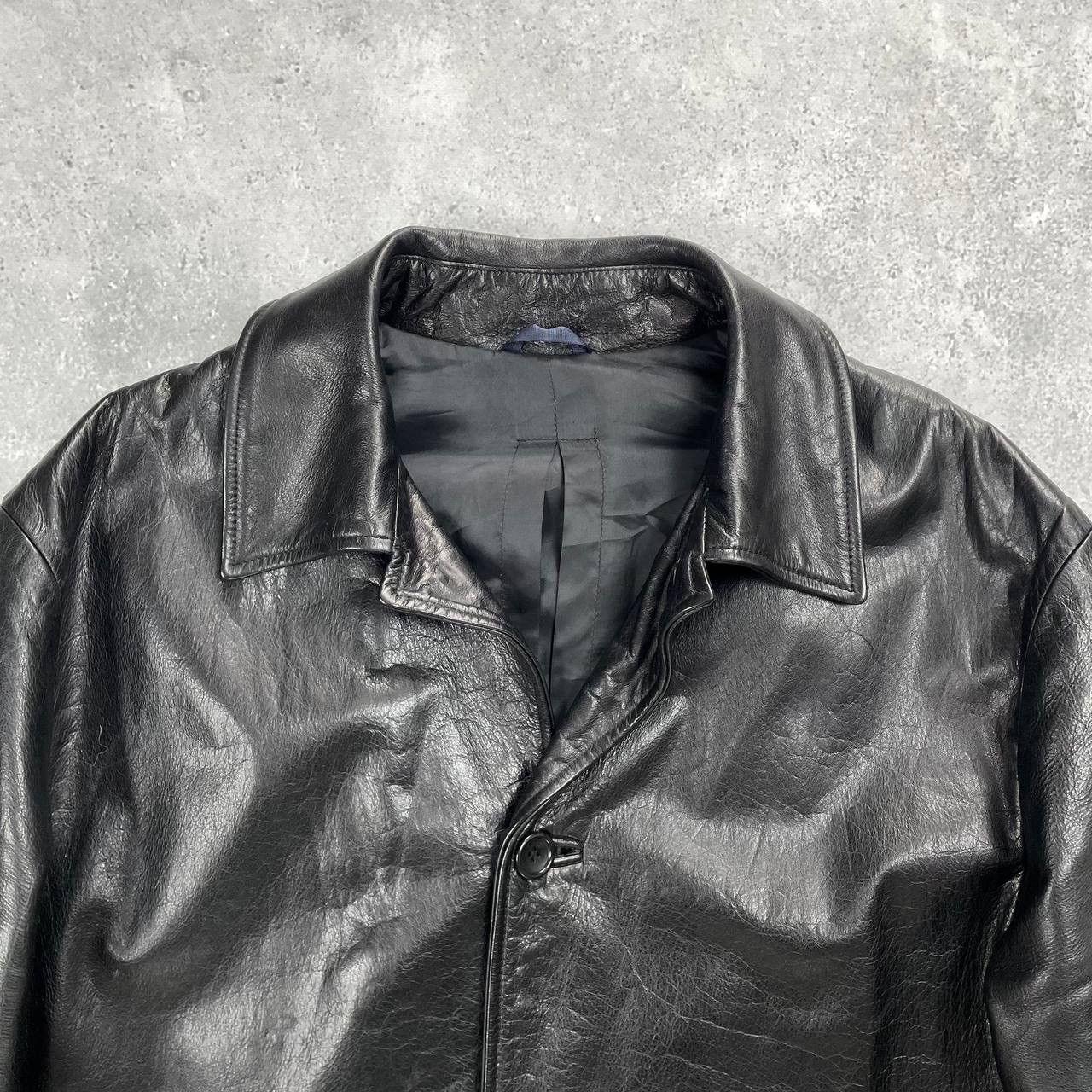 Kenzo Vintage Kenzo Homme Mid-Length Calf Leather Jacket Black L Size US L / EU 52-54 / 3 - 7 Thumbnail