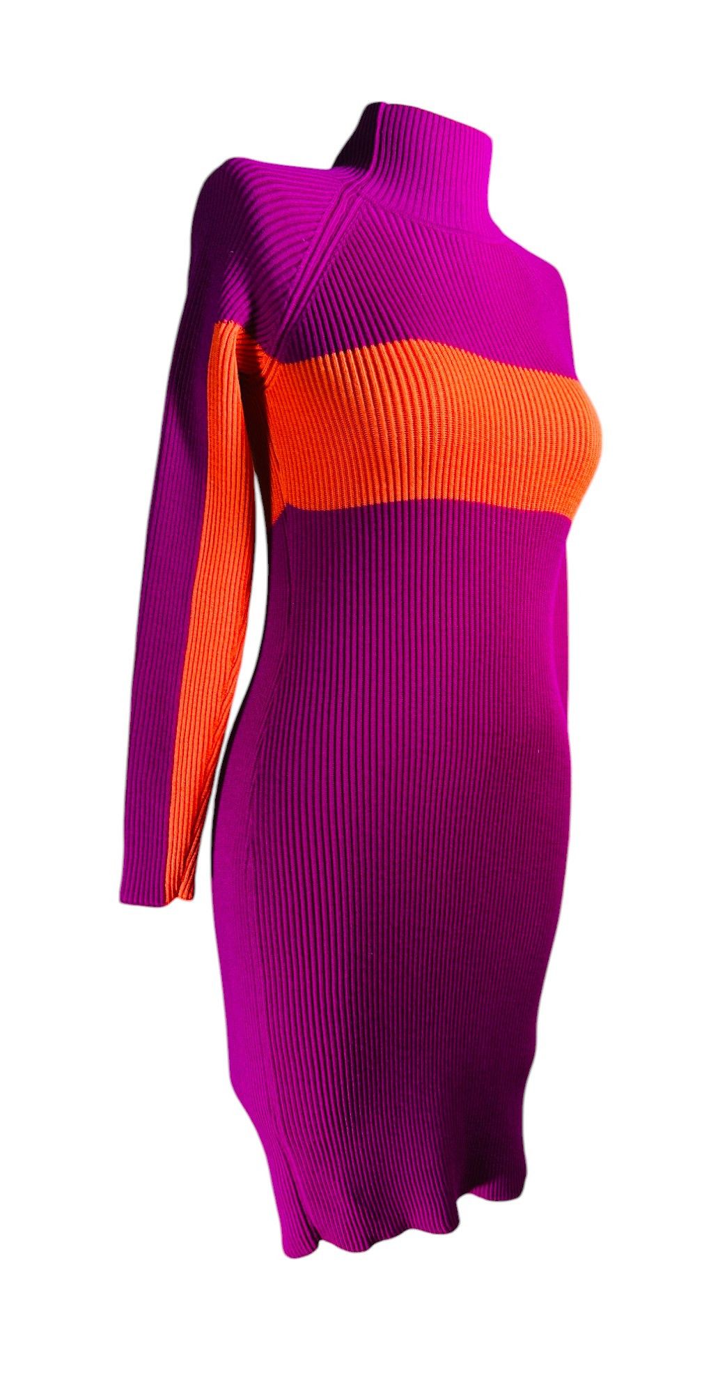 Dirk Bikkembergs Wool Purple Dress Size S / US 4 / IT 40 - 3 Thumbnail