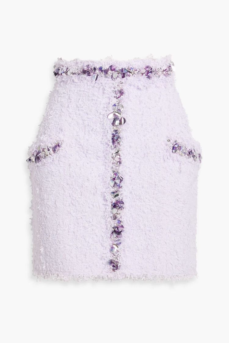 Balmain o1y0625 Mini Skirt in Lilac Size 27" / US 4 / IT 40 - 1 Thumbnail