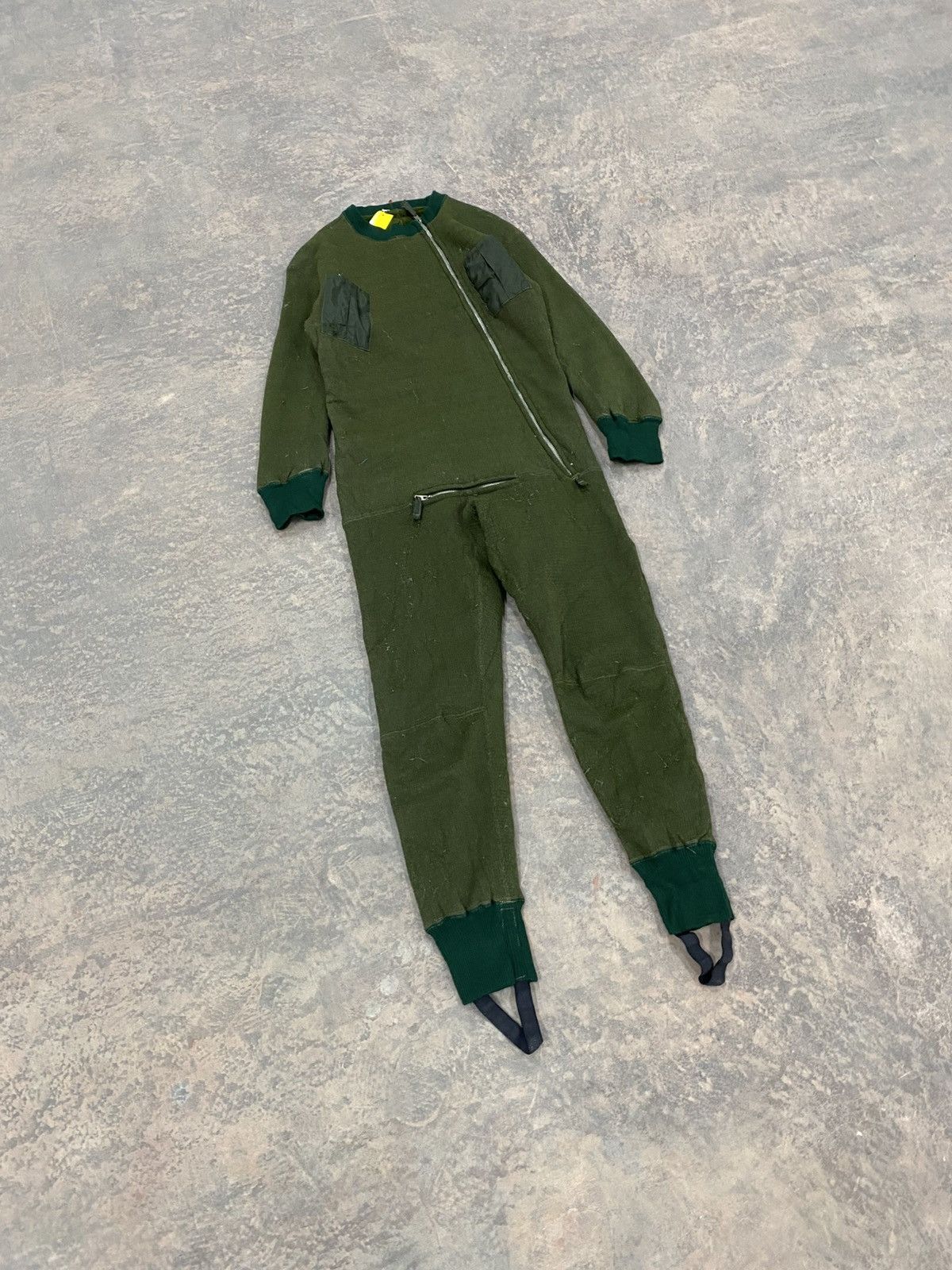 Vintage 1970s -Military Flight Coverall Jumpsuit Wool asymmetric Size US 32 / EU 48 - 3 Thumbnail