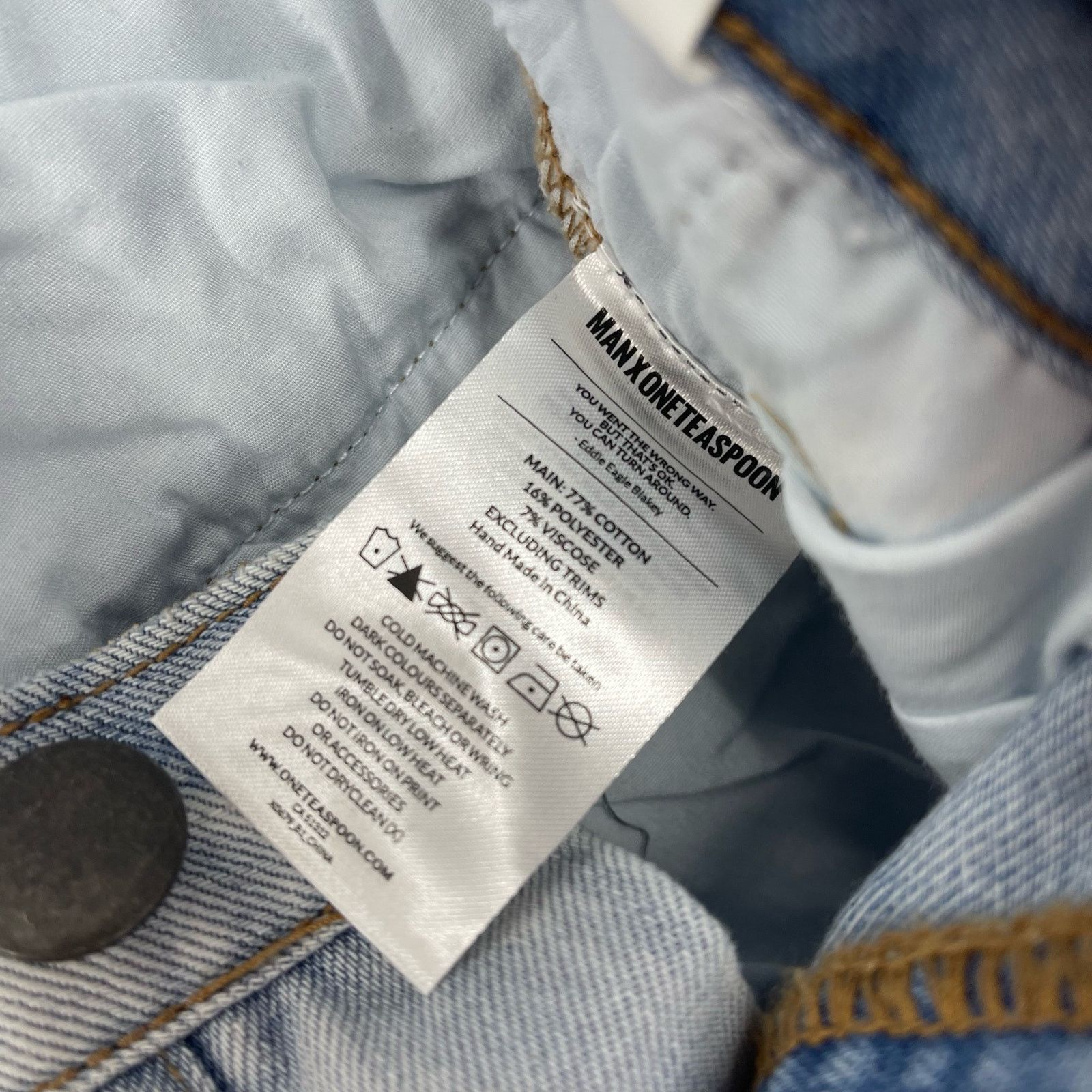 One Teaspoon Man X One Teaspoon 32 Long Brando Mr Browns Jeans NWT Size US 32 / EU 48 - 7 Thumbnail