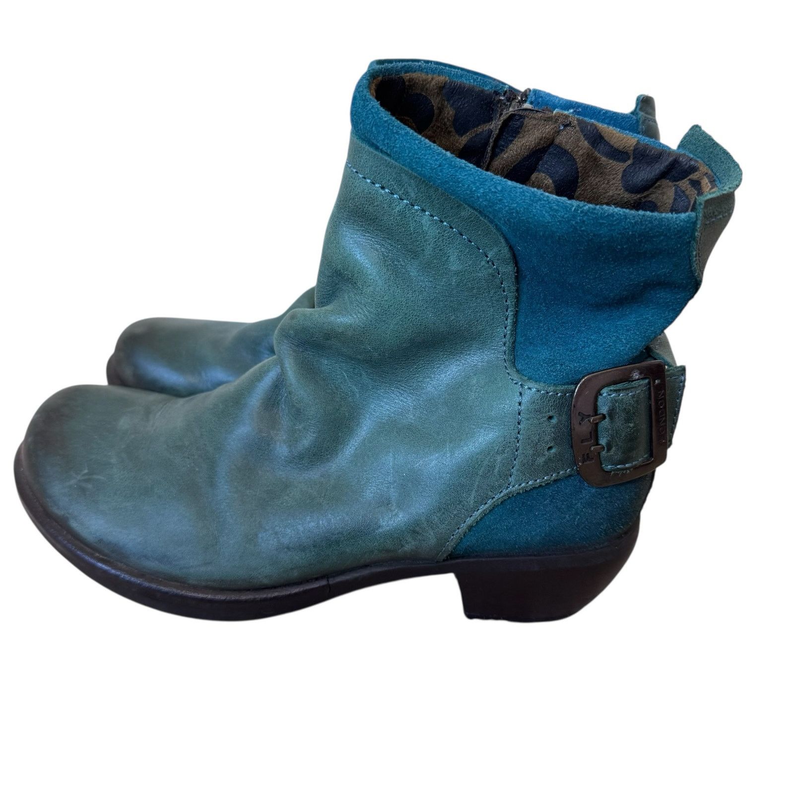 Fly London FLY LONDON Mel P141633028 Green Leather Boots Size 36 Size US 6 / IT 36 - 9 Thumbnail