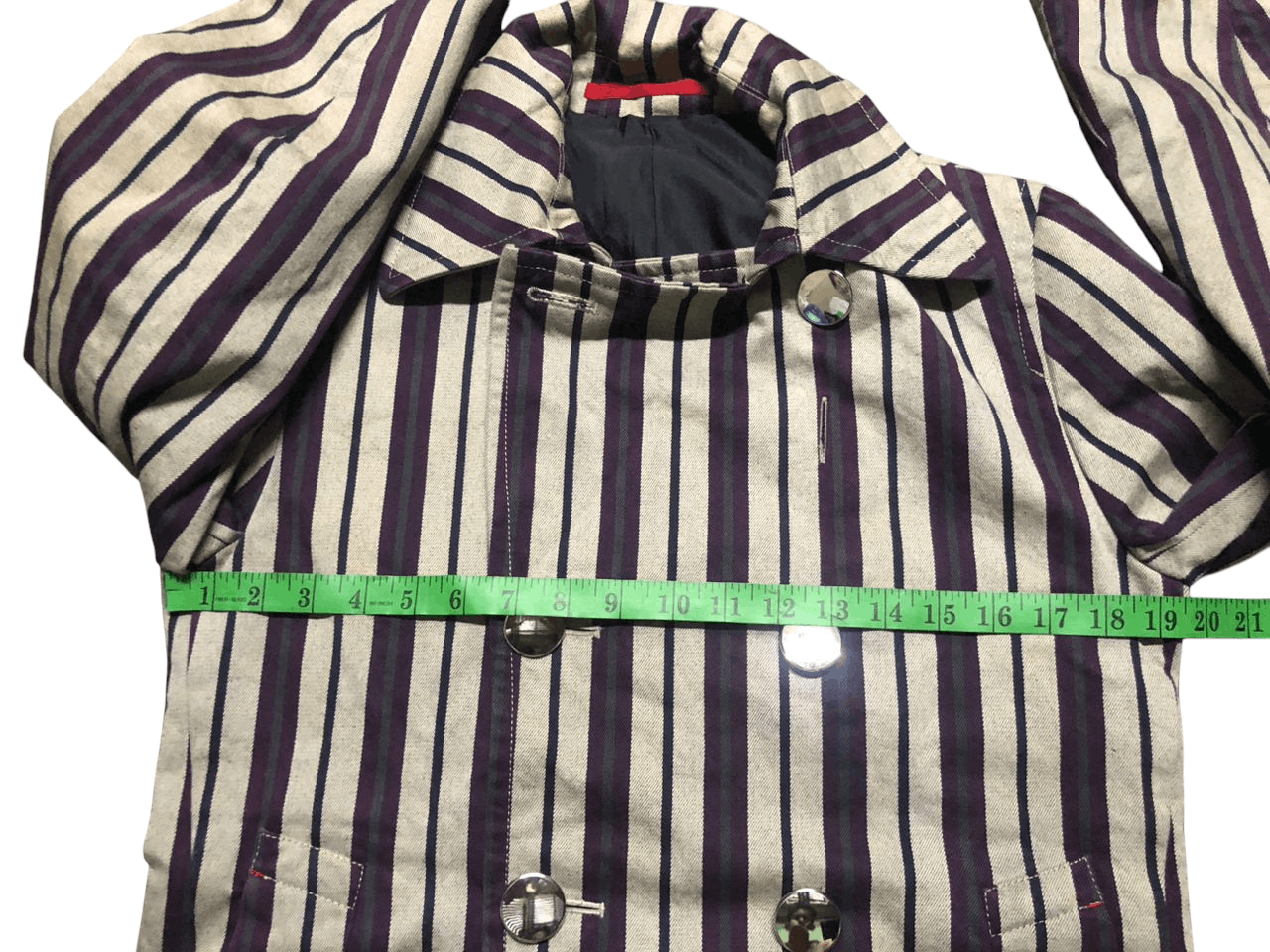 Japanese Brand Japanese Brand Yutaka Stripe Double Breasted Coat Size US S / EU 44-46 / 1 - 15 Thumbnail