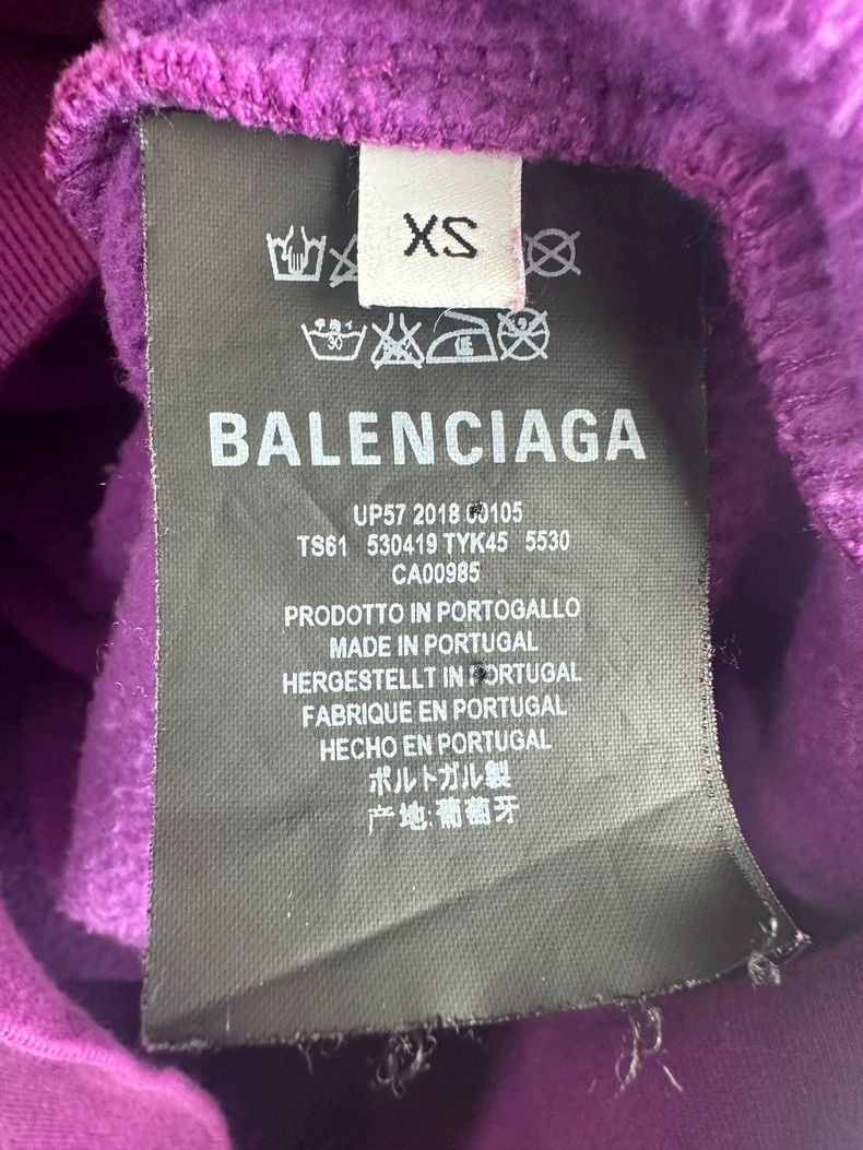 Balenciaga Balenciaga Purple logo hoodie with back hoodie 2502-Nextarr Size US XS / EU 42 / 0 - 5 Thumbnail