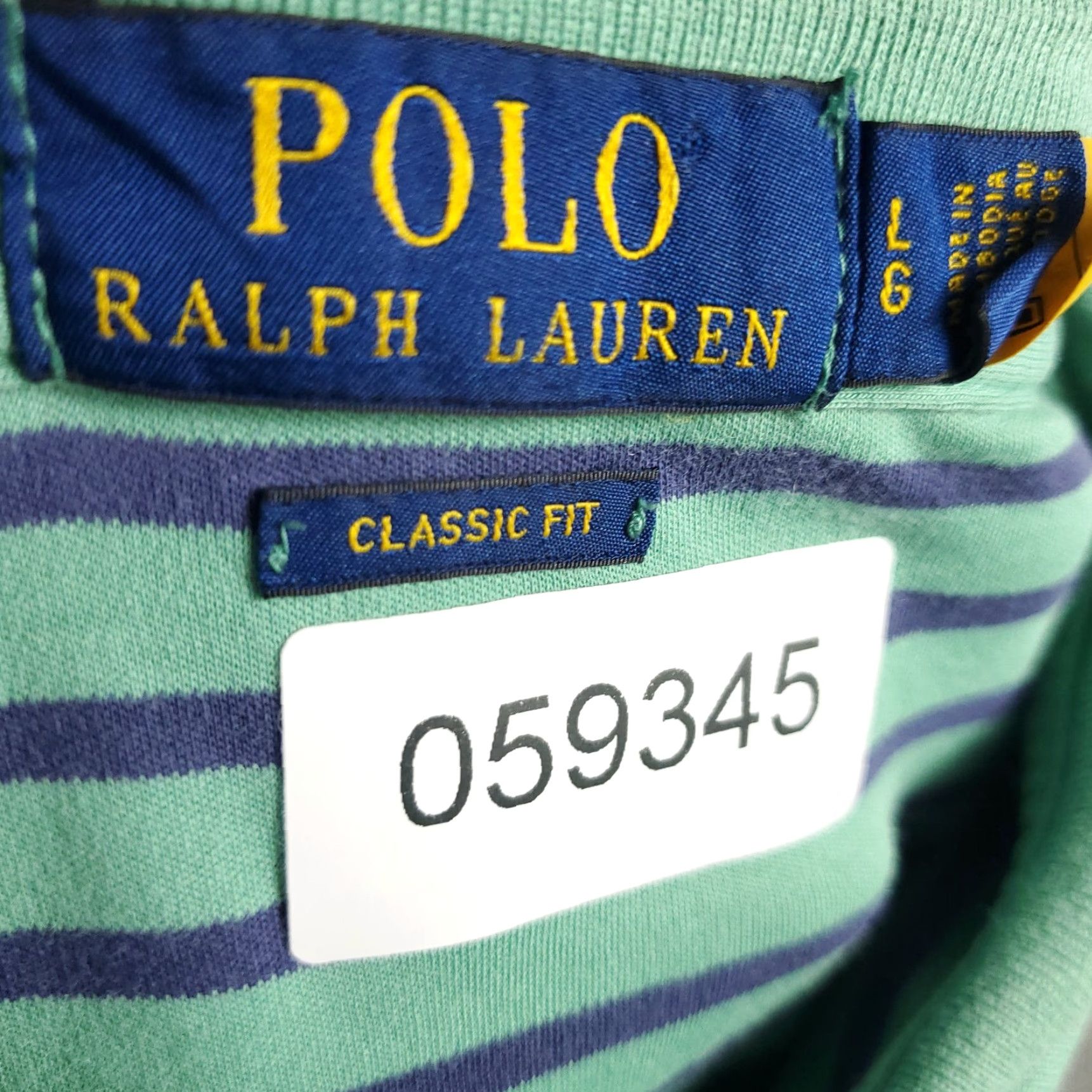 Ralph Lauren Ralph Lauren Polo Shirt Blue Striped Casual Short Sleeve Mens Large Size US L / EU 52-54 / 3 - 8 Thumbnail