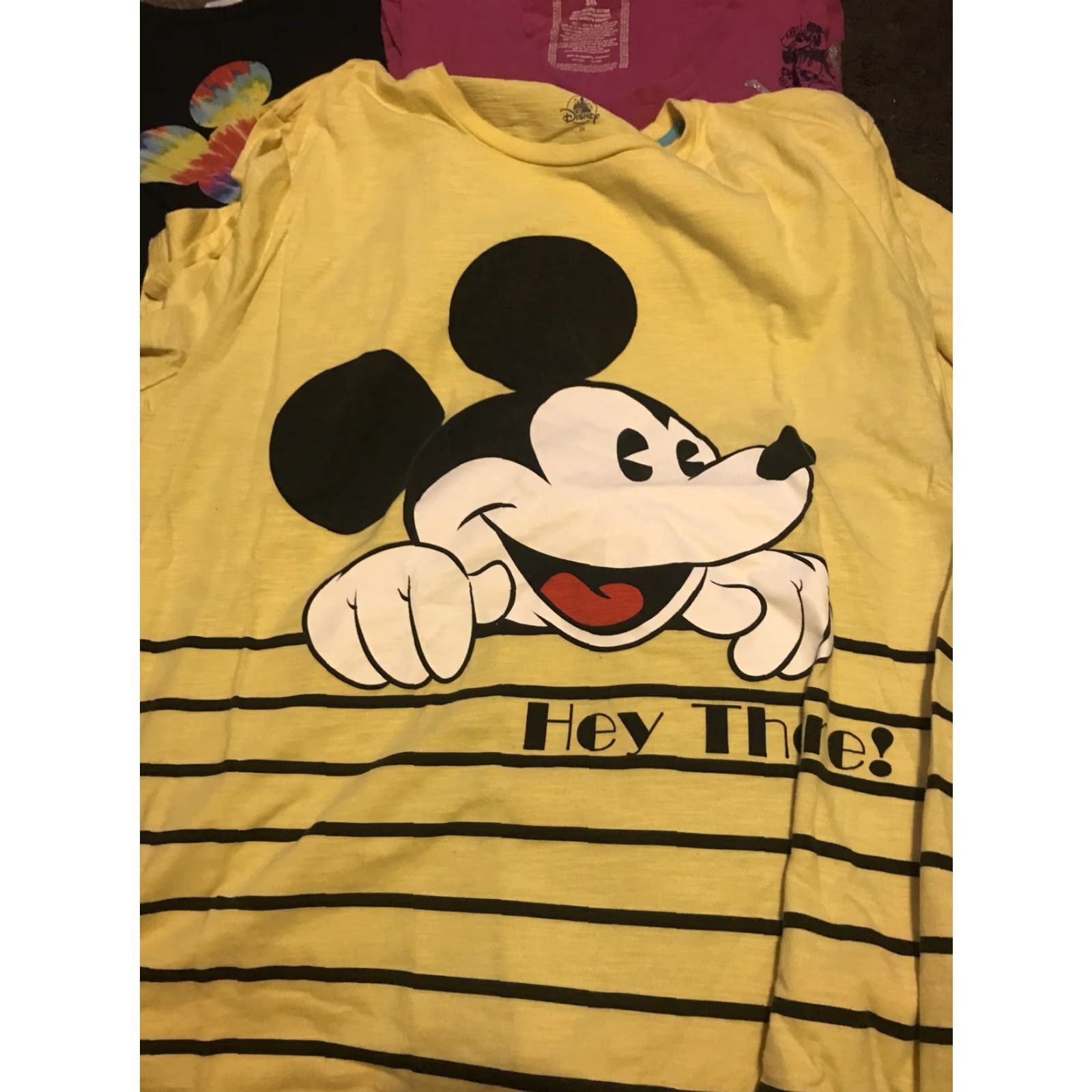Disney Disney Mickey Mouse Men’s T-Shirt 2XL 3XL Multicolor Cotton Blend Short Sleeve Crew Neck Graphic Print Logo USA Retro 90s Disney Store Mens Shirt Size US XXL / EU 58 / 5 - 7 Thumbnail