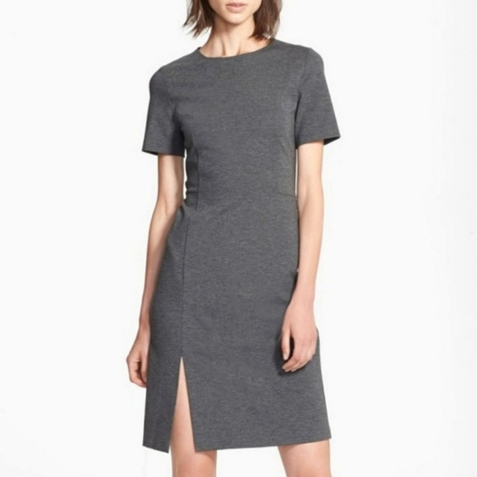 Theory Theory Gray Ponte Sheath Dress Minimalist Tailored XS Size 6 Size M / US 6-8 / IT 42-44 - 2 Thumbnail