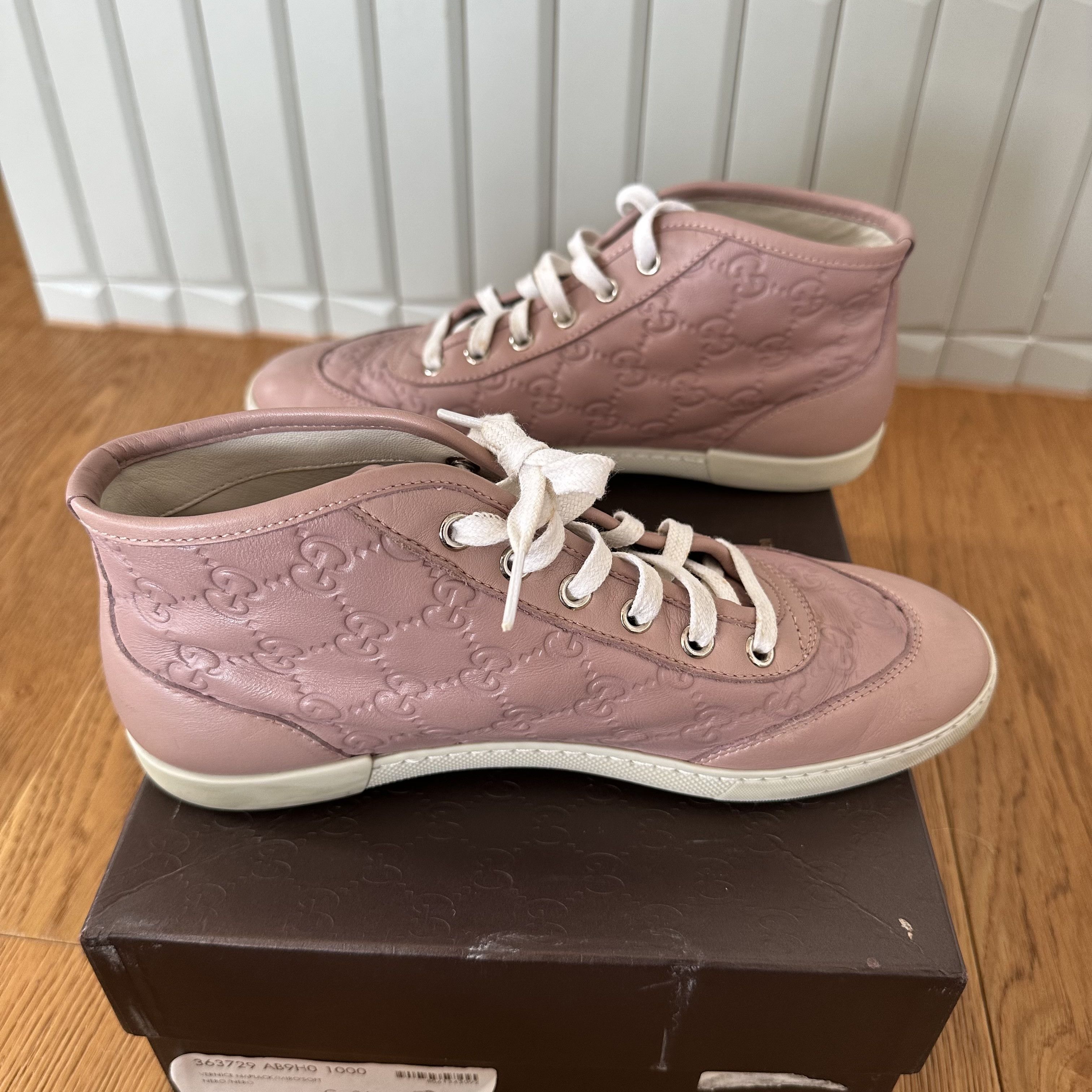 Gucci GUCCI Guccissima GG leather high top Sneakers Size US 6.5 / IT 36.5 - 8 Thumbnail