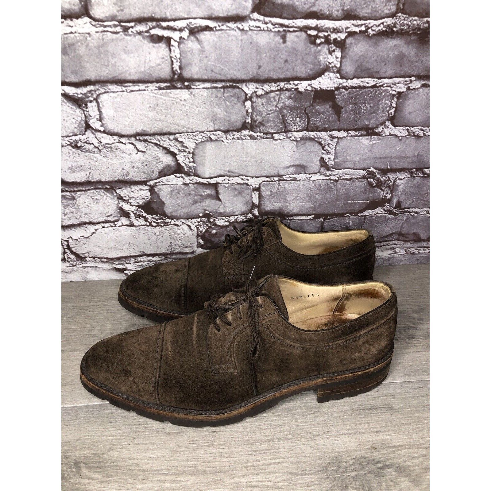 Gravati Gravati Vibram Brown Suede Leather Cap Toe Oxfords Shoes Men Size US 8.5 / EU 41-42 - 20 Thumbnail