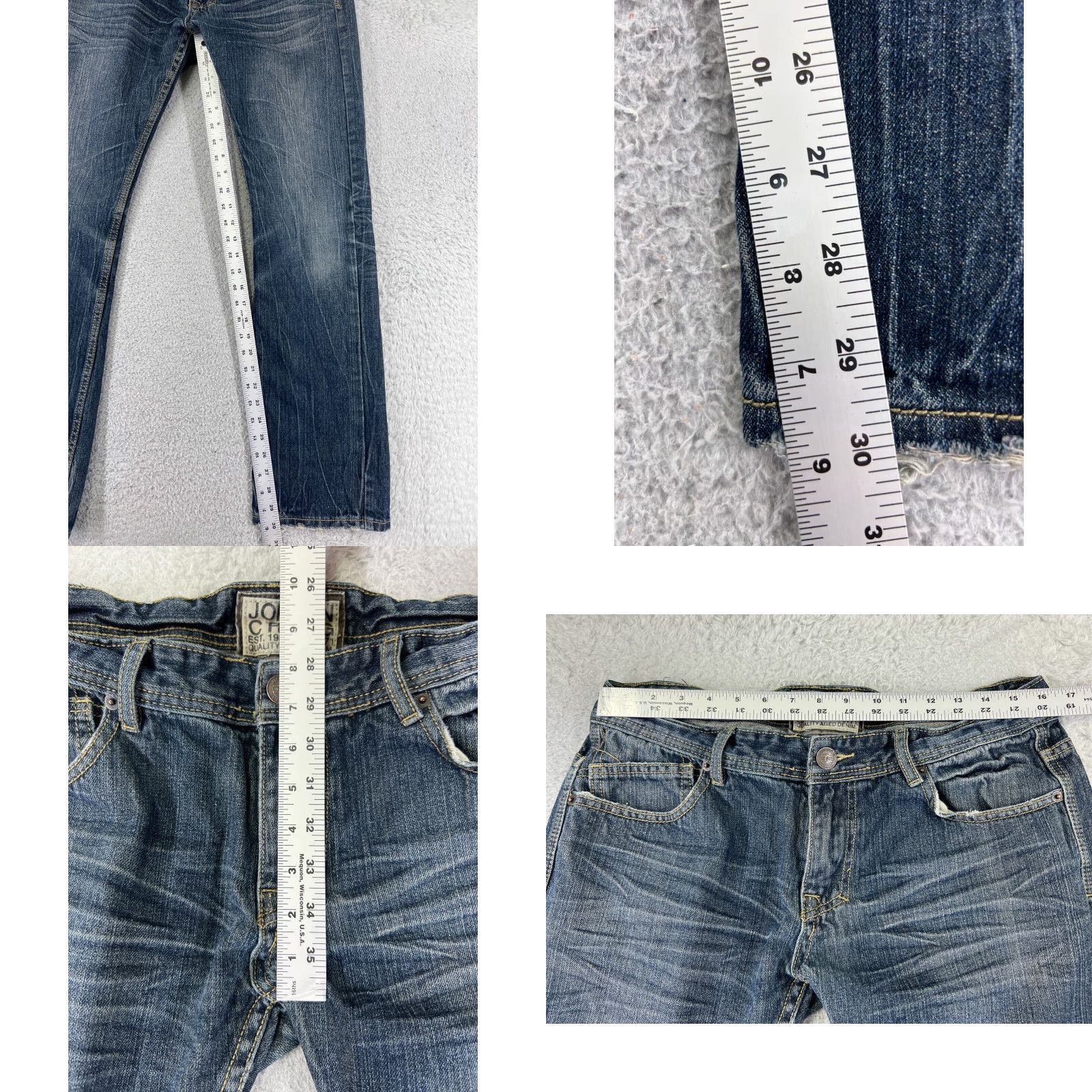 Jordan Craig Jordan Craig Jeans Adult 32 Blue Denim Boot Cut Distressed 32x32 Mens Size US 32 / EU 48 - 8 Thumbnail