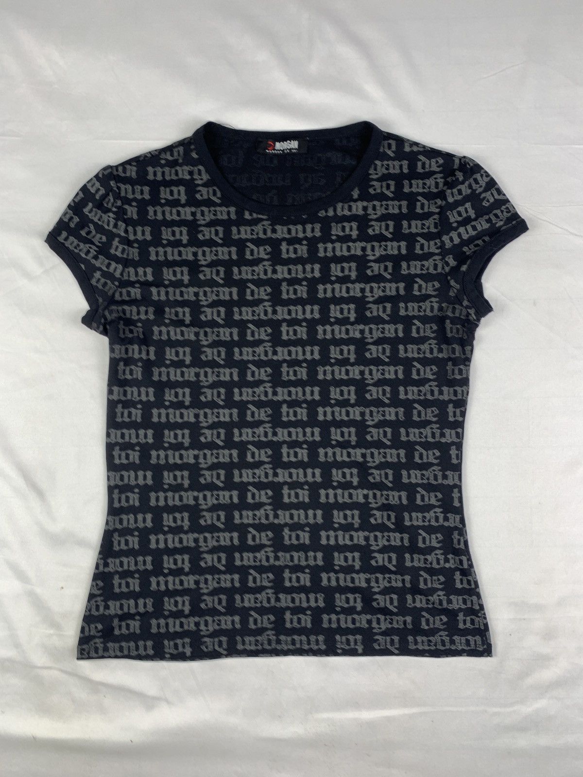 Morgan De Toi 2000s Morgan de Toi Paris Monogram Print Spell Fitted Top Size S / US 4 / IT 40 - 1 Thumbnail