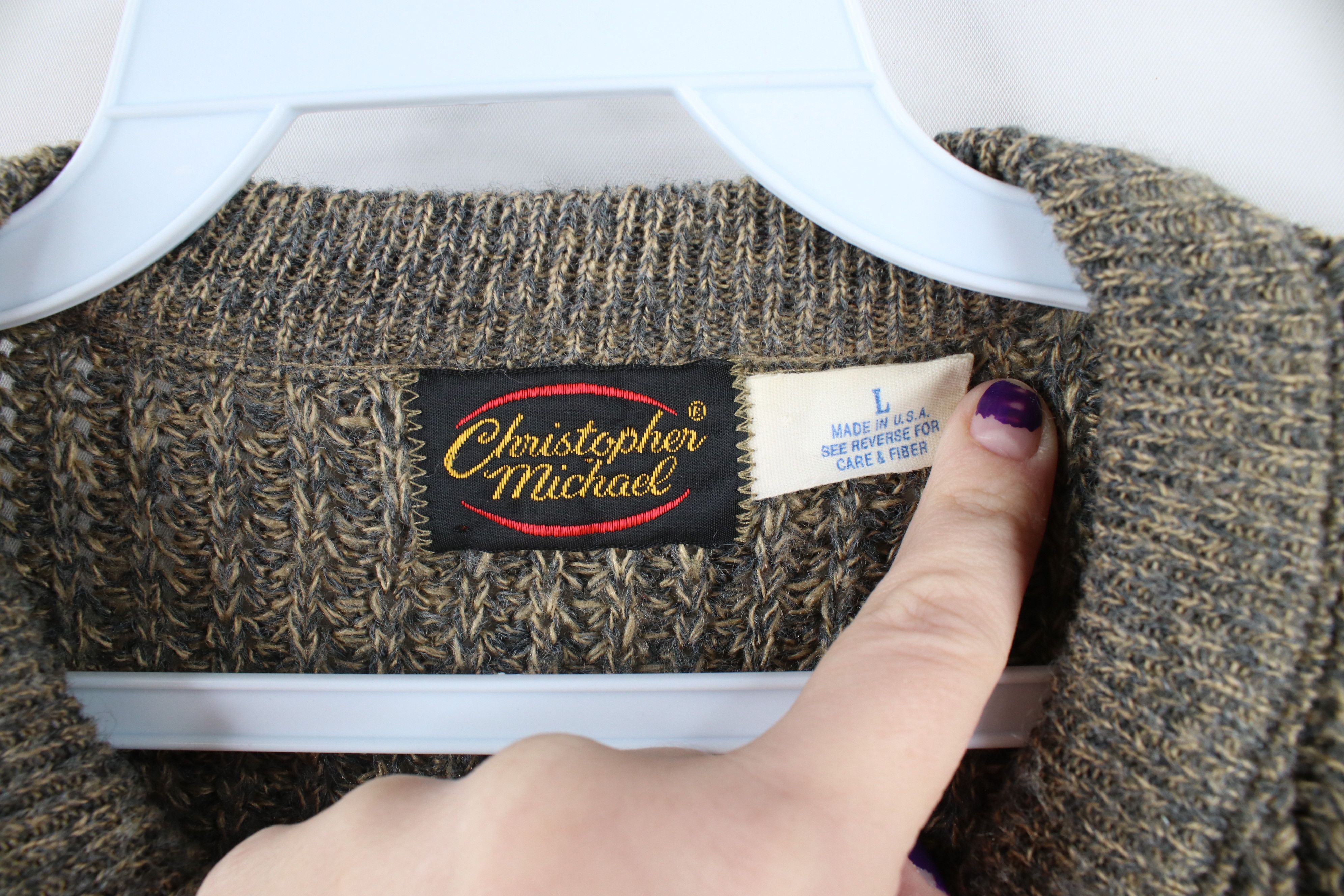 Vintage Vintage 90s Streetwear Blank Chunky Ribbed Knit Sweater USA Size US M / EU 48-50 / 2 - 6 Thumbnail