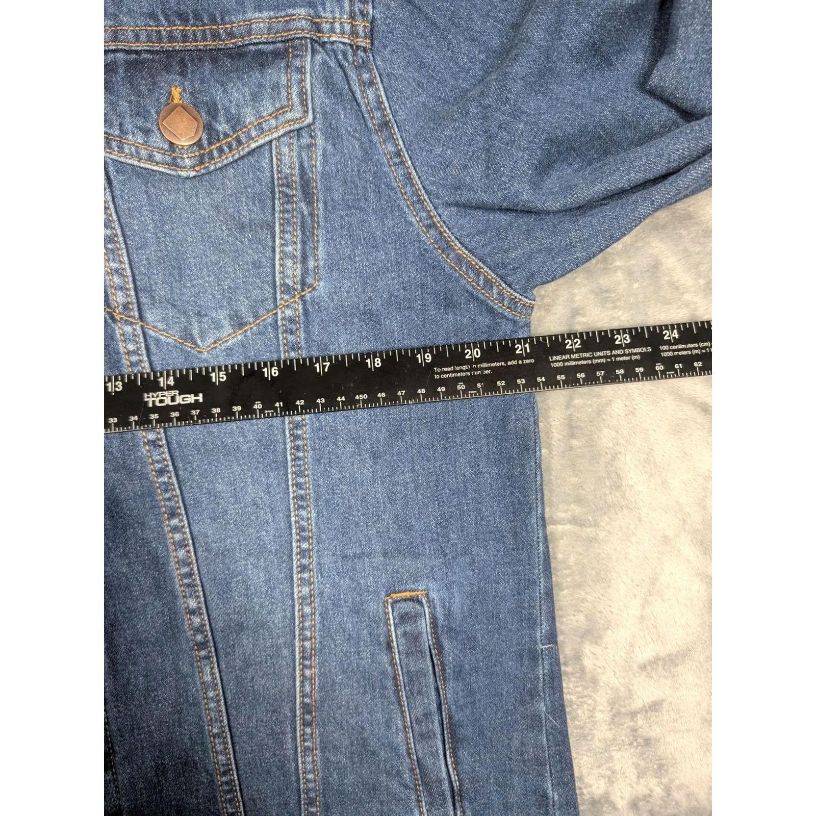 Denime Epic Games Jacket Denim Trucker Bomber Jacket Mens Large Blue 100% Cotton Pockets Logo Gaming Casual Vintage N/A Size US L / EU 52-54 / 3 - 4 Thumbnail