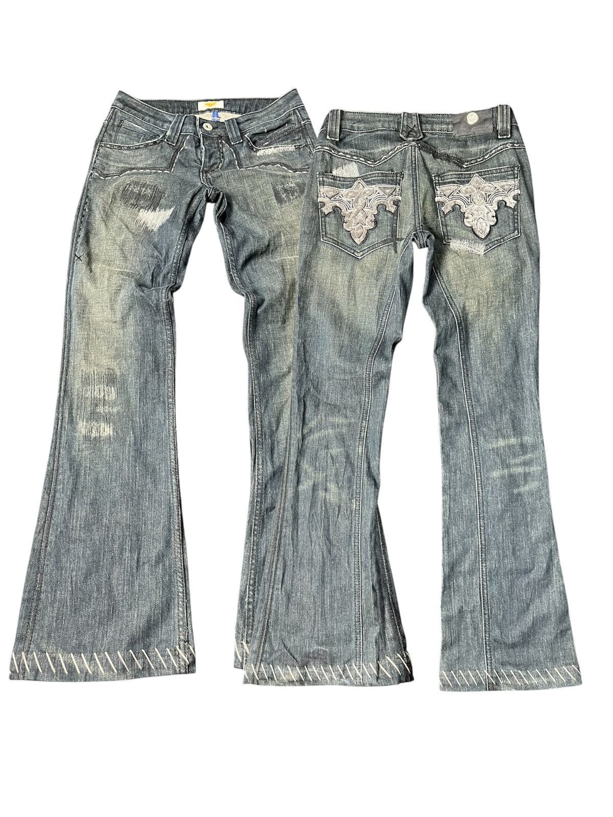 Hysteric Glamour × If Six Was Nine × Japanese Brand Japanese Super flared jeans antik denim Size US 29 - 1 Thumbnail