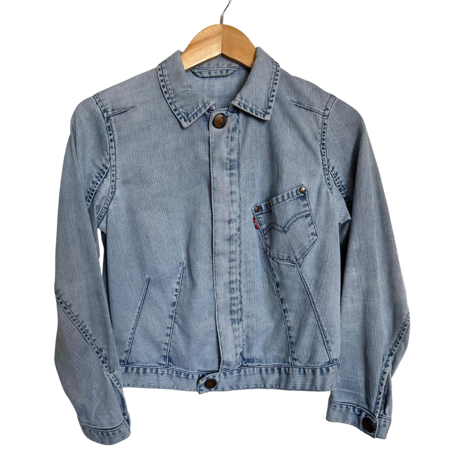 Levi's Engineered Jeans Jacket XS Y2K Rare Light Wash Denim