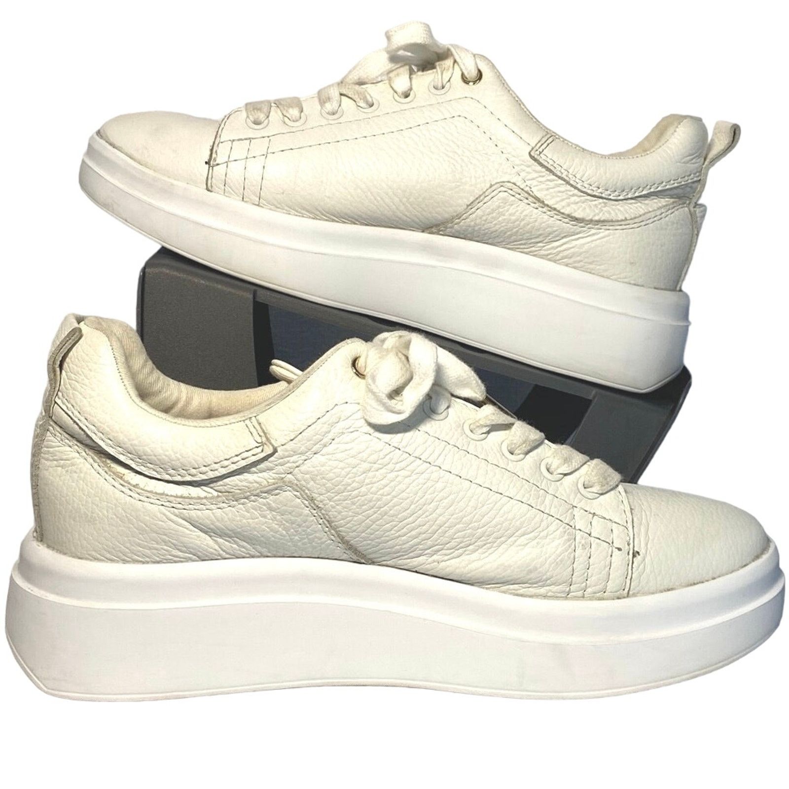 Zara Zara Platform Lace-up Leather Sneakers women 9-9.5 (euro 40) Size US 8 / EU 41 - 2 Thumbnail
