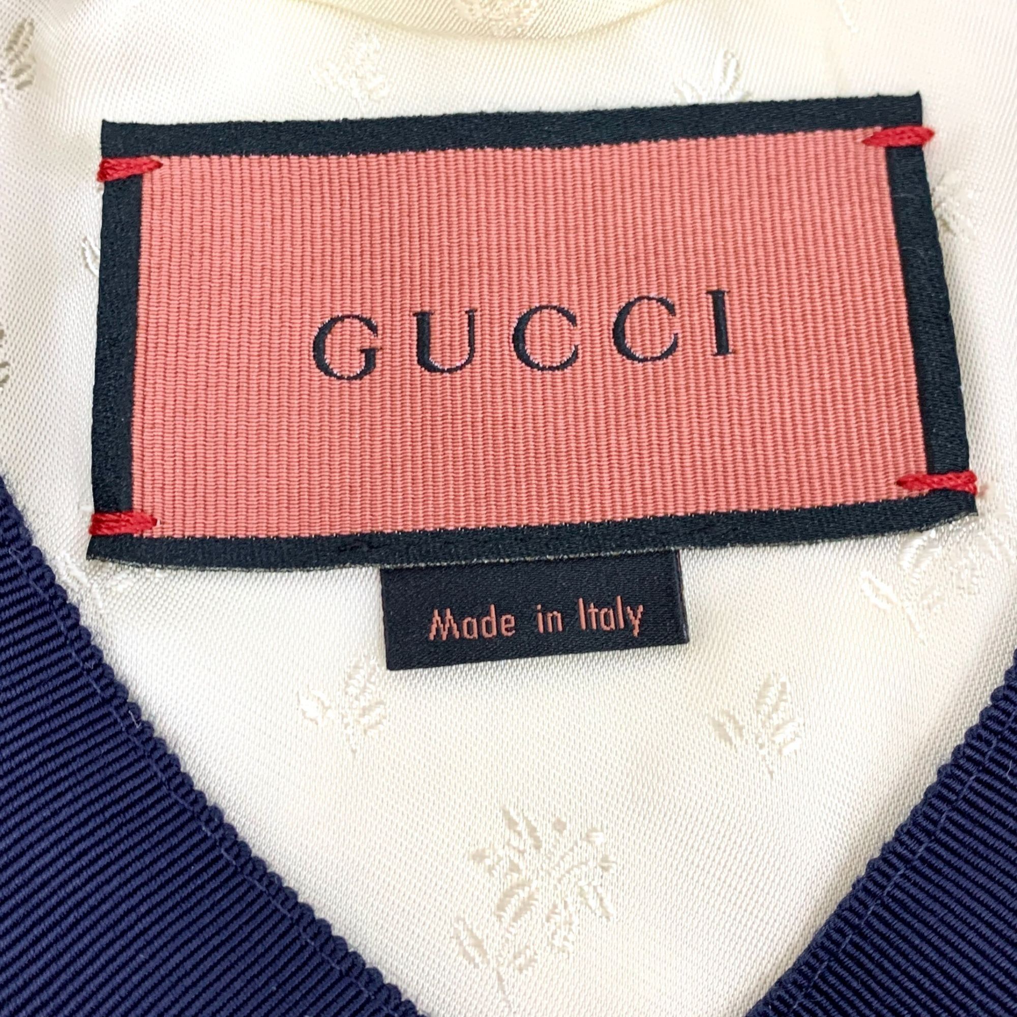 Gucci Gucci Beige Cotton Tweed Cardigan Jacket W/Sequined Lion App Size M / US 6-8 / IT 42-44 - 2 Thumbnail