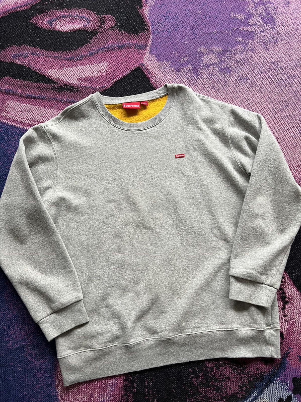 Supreme Supreme Small Box Logo Crewneck Grey | Grailed