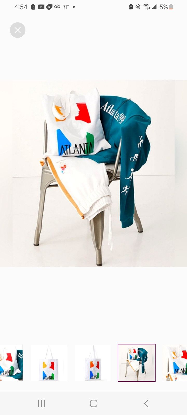 USA Olympics Olympics Atlanta Canvas Tote Bag Size ONE SIZE - 4 Thumbnail
