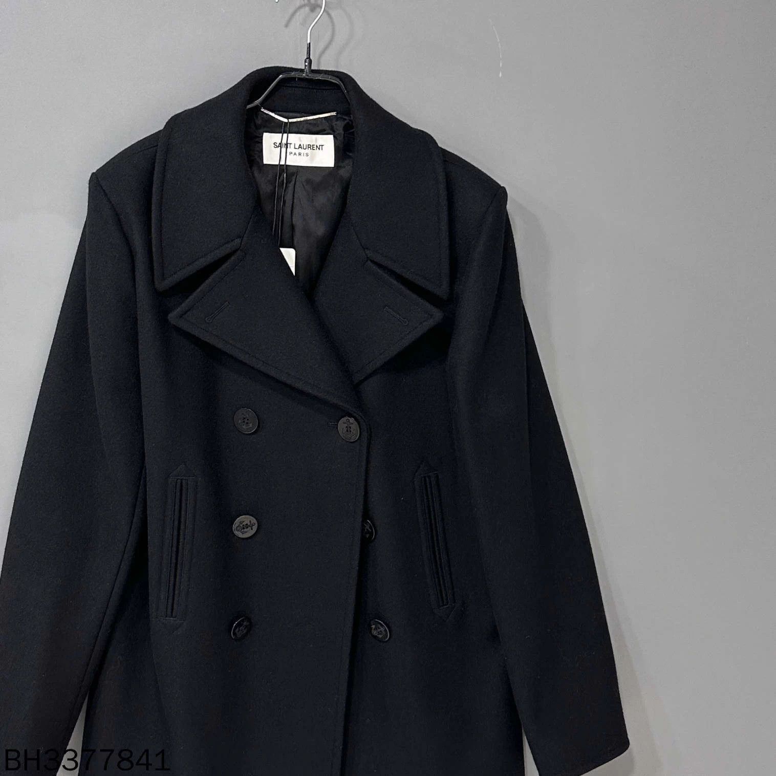 Saint Laurent Paris Saint Laurent Paris double-breasted wool coat size 48 Size XL / US 12-14 / IT 48-50 - 1 Thumbnail