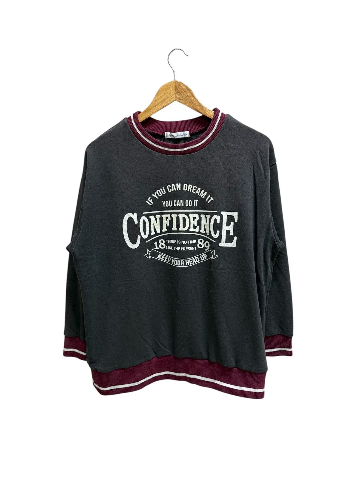 Vintage Vintage Confidence Brown Colar Sweatshirt Size US M / EU 48-50 / 2 - 1 Thumbnail