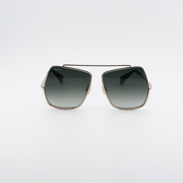 Max Mara Max Mara MM0102 32P Sunglasses Gold Butterfly Frame, Green Size ONE SIZE - 2 Thumbnail