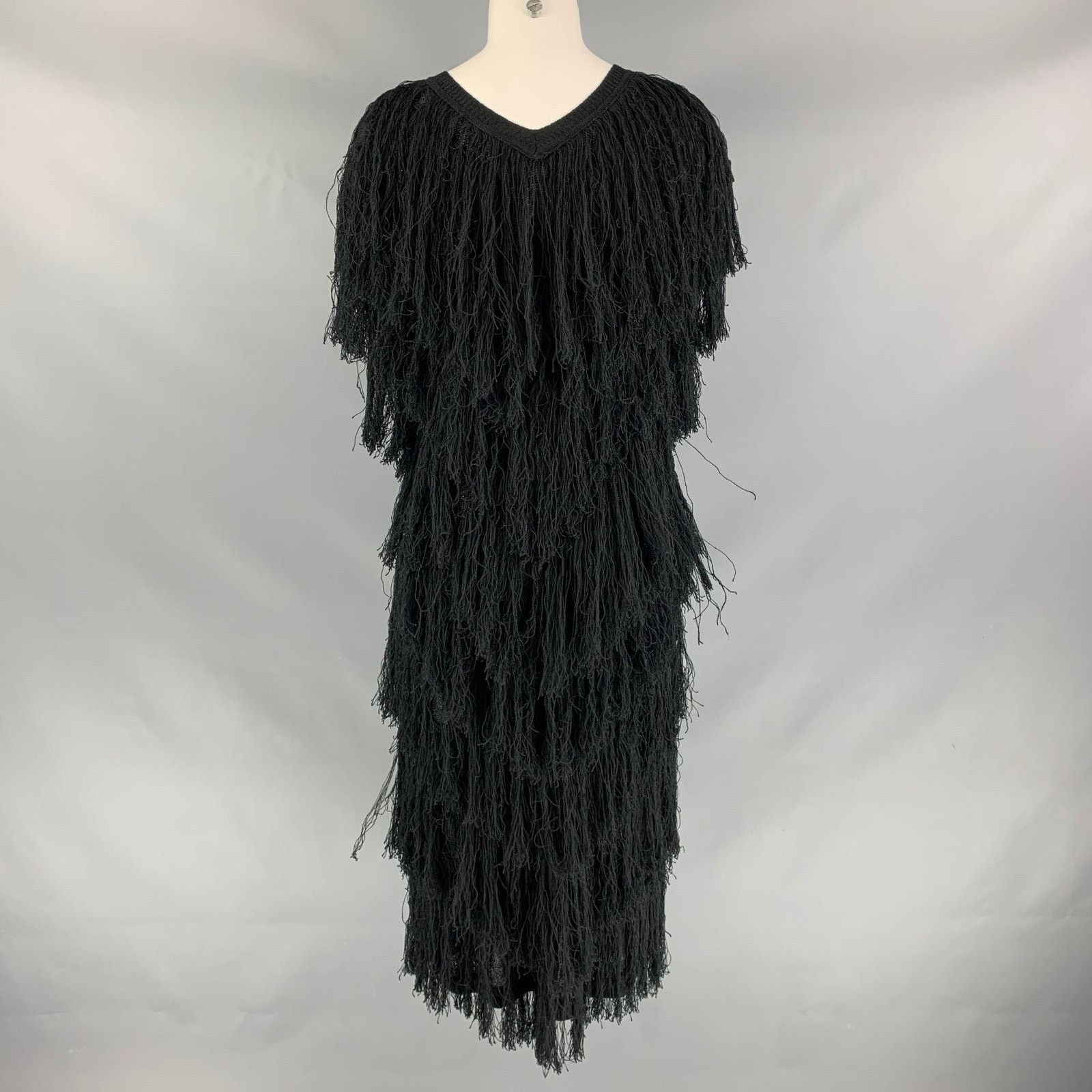 Sibling SIBLING LONDON Black Rayon Knitted Size M Dress Size M / US 6-8 / IT 42-44 - 3 Thumbnail