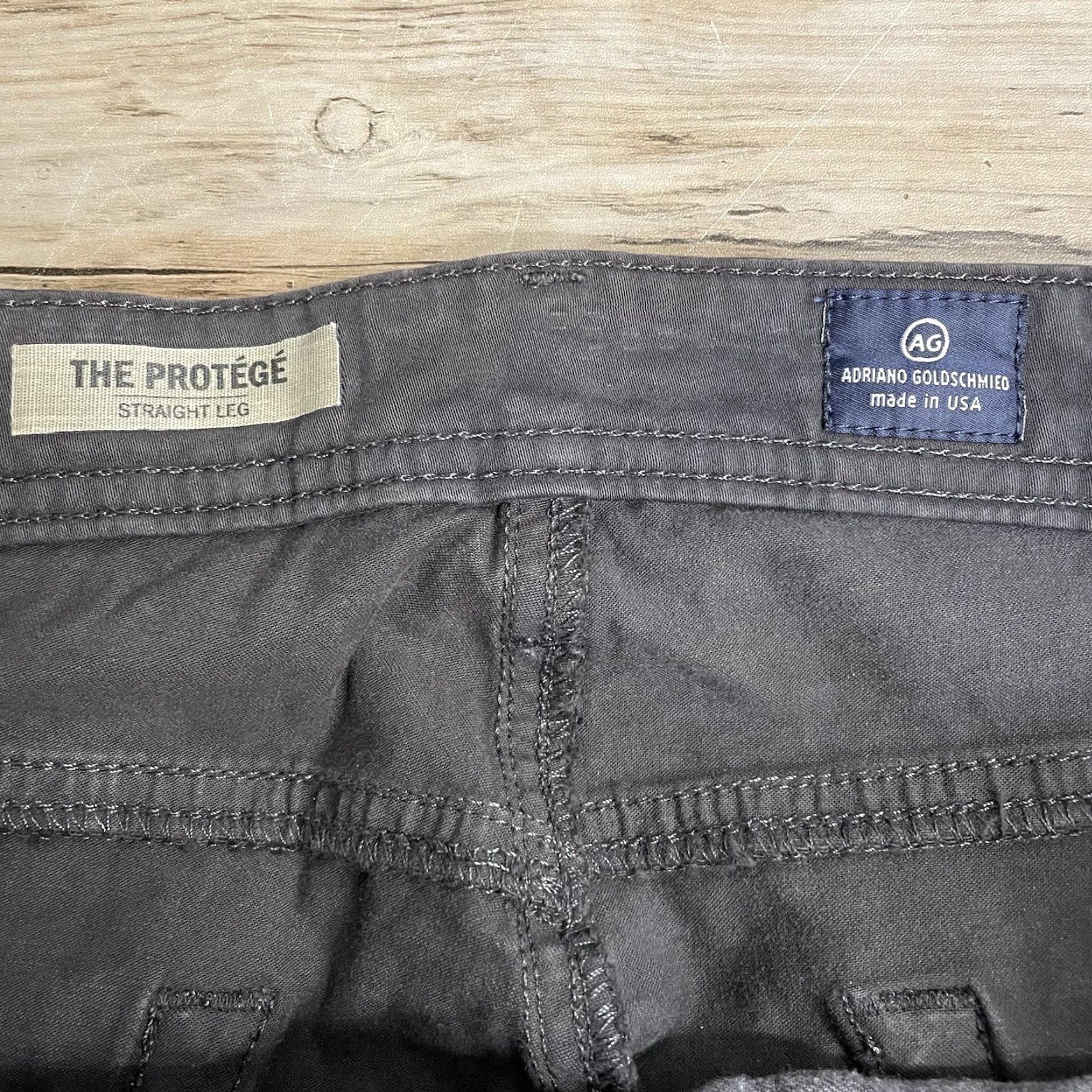 Vintage AG Adriano Goldschmied The Protege Straight Leg Pants Mens 34x31 Gray Dress Pants Size US 34 / EU 50 - 4 Thumbnail