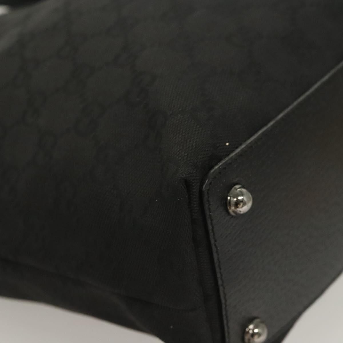 Gucci GUCCI GG Canvas Tote Bag Black Size ONE SIZE - 10 Thumbnail