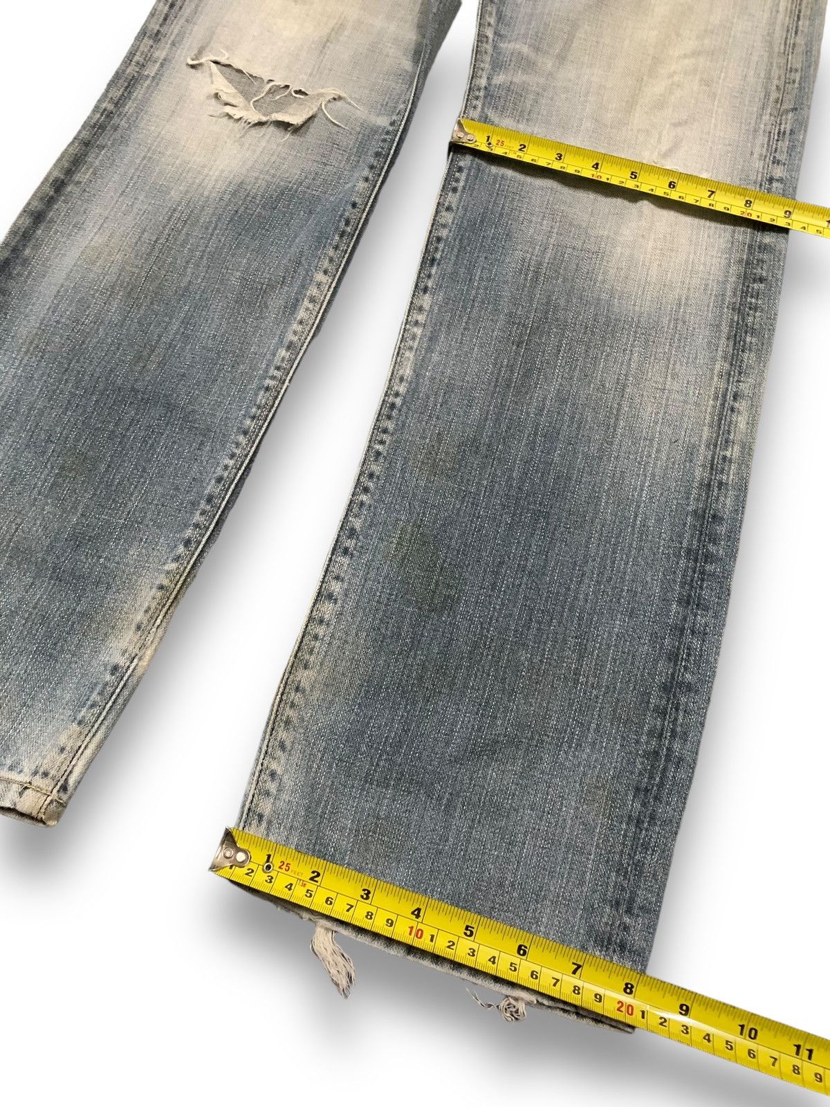 Japanese Brand × KMRii × Yasuyuki Ishii Vintage Japanese Brand Rusty Blue Washed Distressed Jeans Size US 30 / EU 46 - 16 Thumbnail
