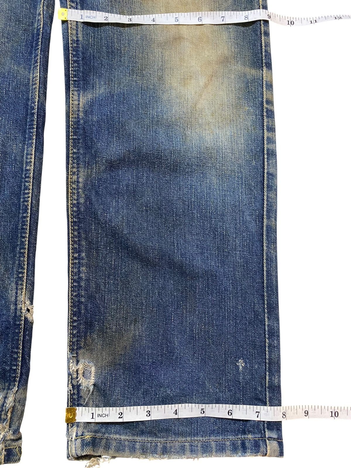 Lee Vintage Lee Riders Mud Wash Distressed Loose Jeans Size US 30 / EU 46 - 16 Thumbnail