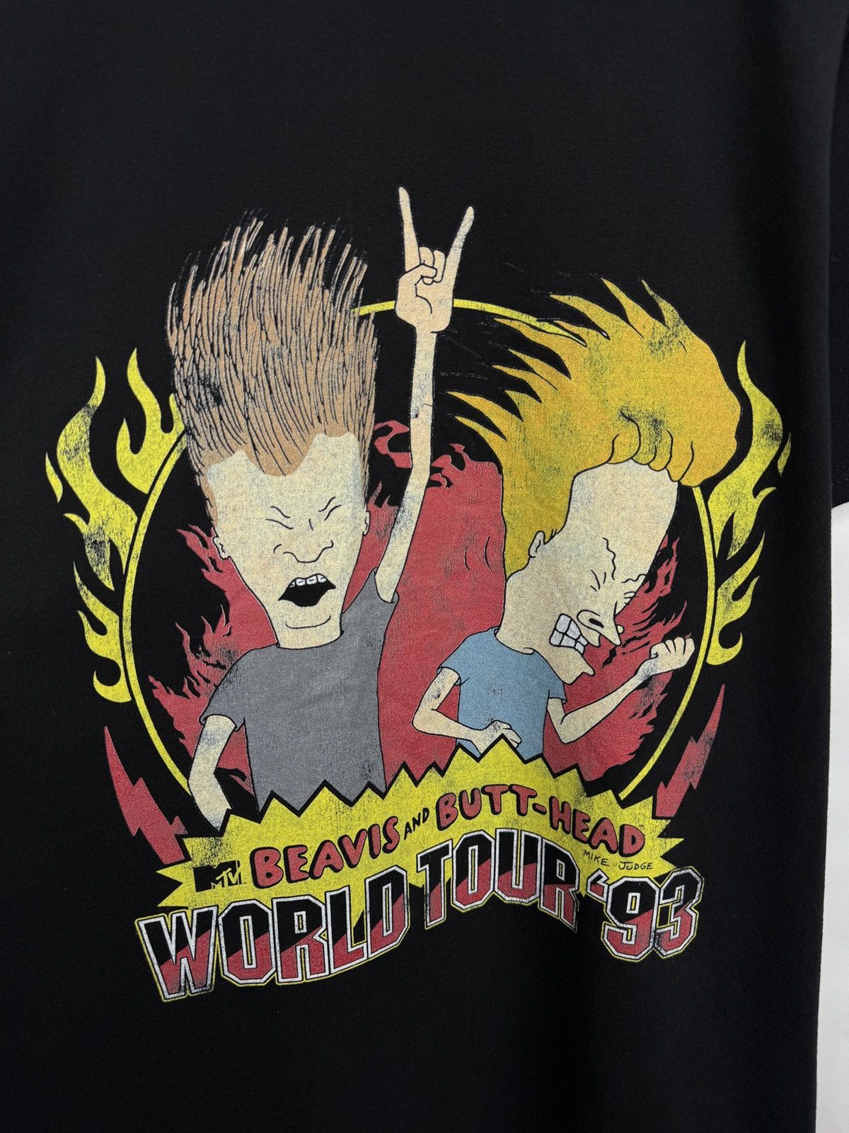 Band Tees 🤟🇺🇸 Vintage Beavis and Butthead MTV Mike Judge World Tour 93 Size US L / EU 52-54 / 3 - 5 Thumbnail