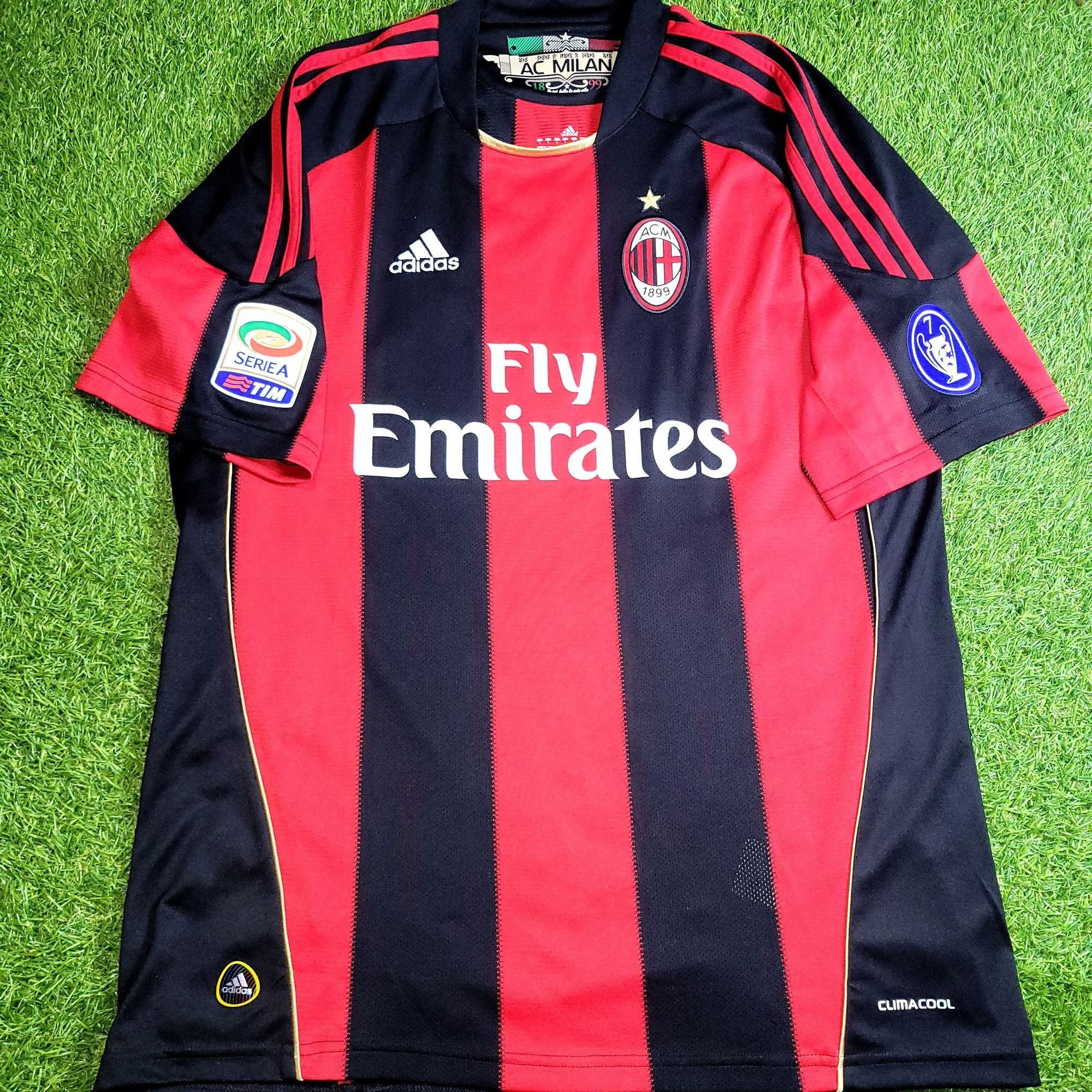 Adidas Ibrahimovic AC Milan 2010 2011 Soccer Jersey Shirt L Size US L / EU 52-54 / 3 - 2 Thumbnail