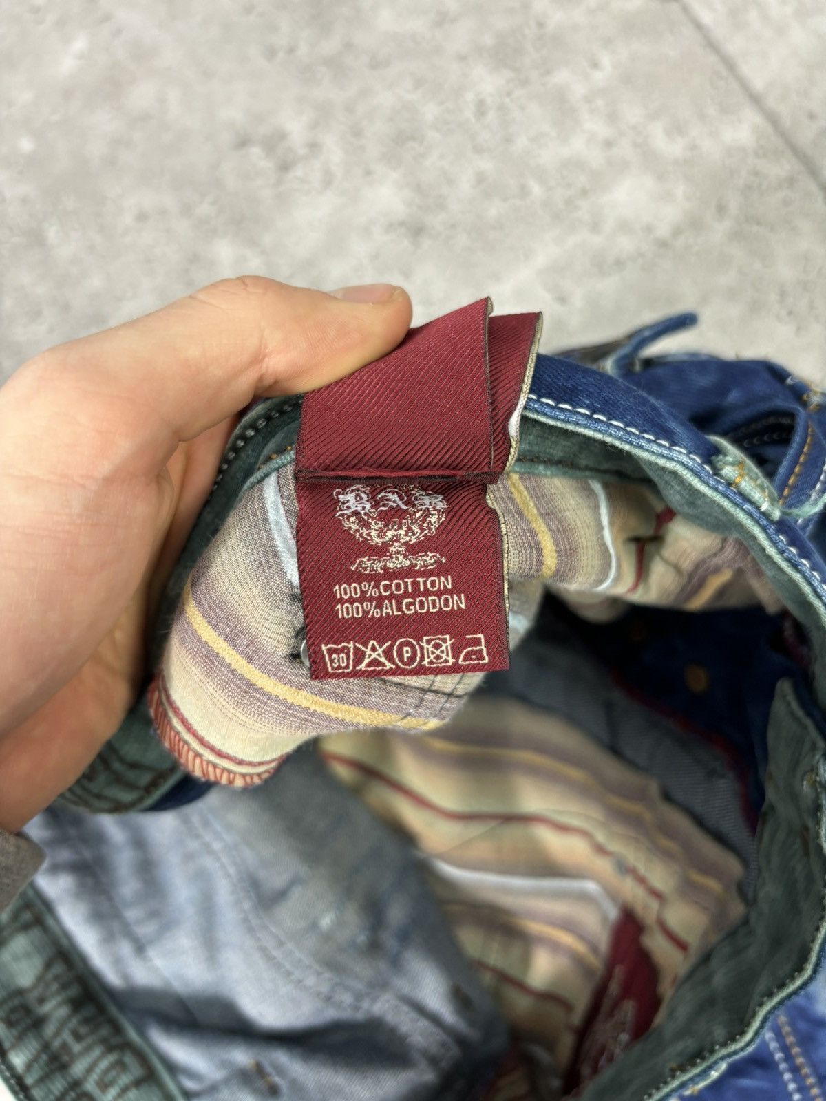 Japanese Brand 🇯🇵 Y2K Bar WideLeg Denim Japan Patchwork Multipocket Jeans Size US 34 / EU 50 - 14 Thumbnail