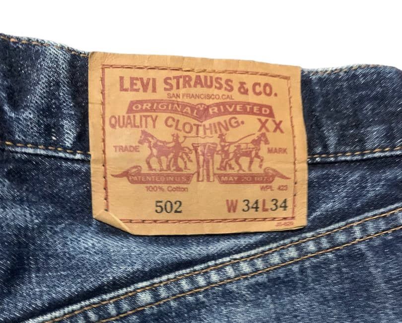 Levi's Vintage Levis 502 Big E Straight Leg Blue Jeans Distressed Size US 33 - 6 Thumbnail