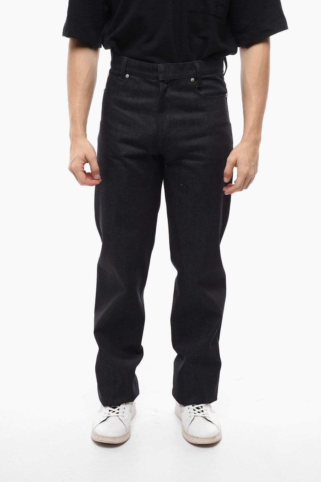 Bianca Saunders o1mle0725 Asymetrical Stitching 5 Pocket Jeans in Blue Size US 36 / EU 52 - 1 Thumbnail