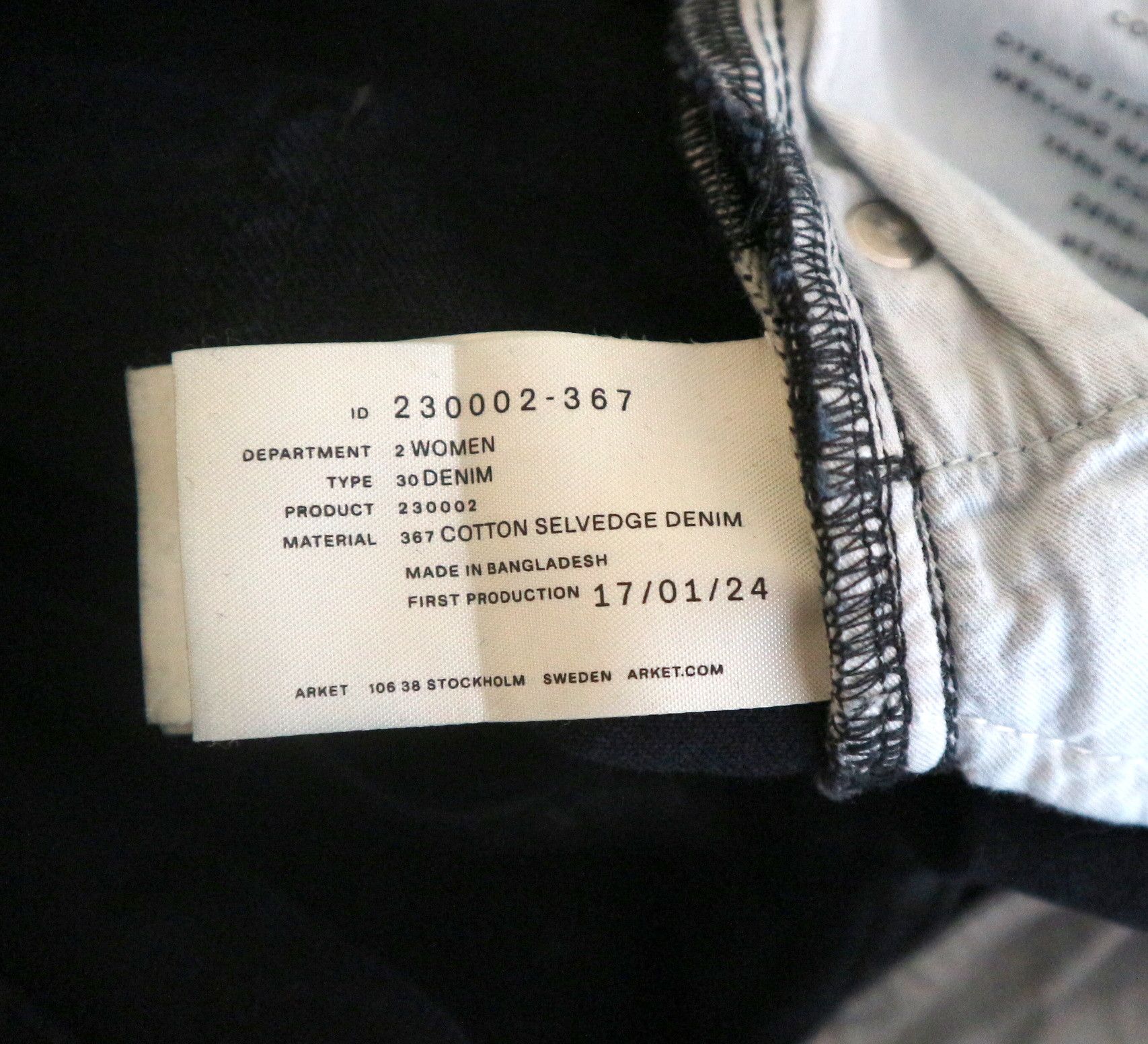 Arket Arket jeans W28 L32 Selvedge Denim Size 28" / US 6 / IT 42 - 9 Thumbnail