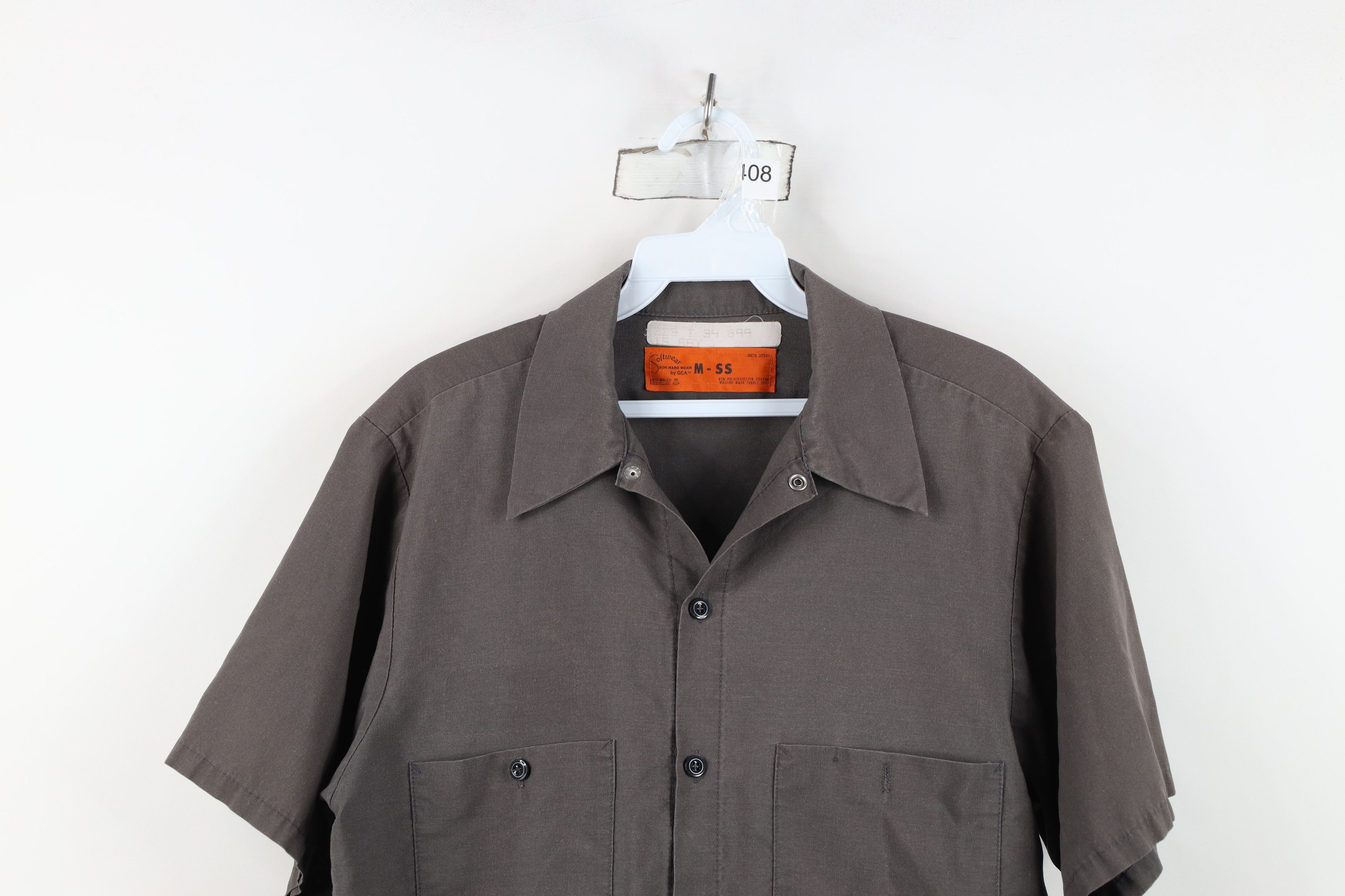 Vintage Vintage 90s Streetwear Workwear Mechanic Button Shirt Size US M / EU 48-50 / 2 - 2 Thumbnail