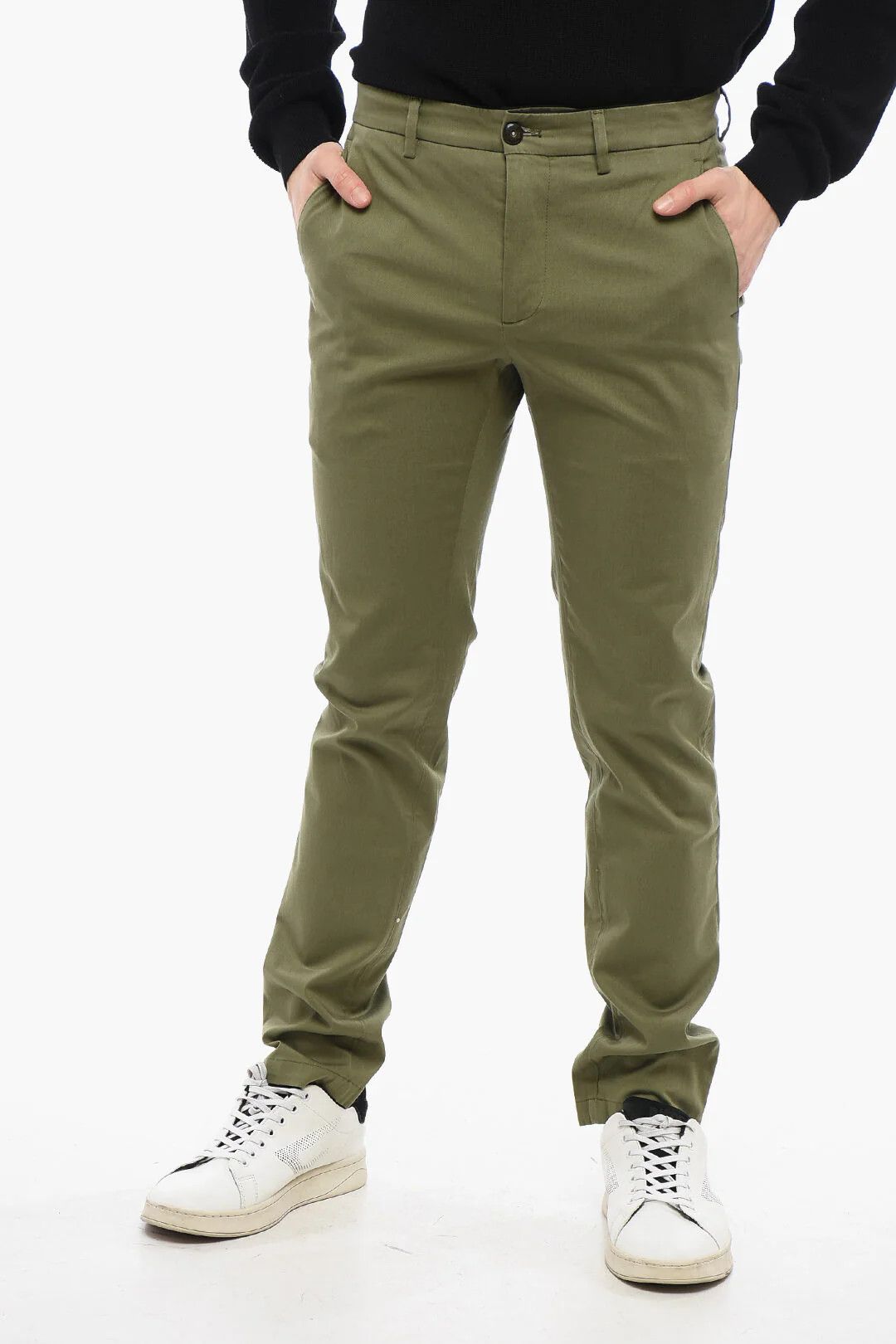 DEPARTMENT5 og1mm0326 Stretch Cotton Chino Pant in Green Size US 31 - 1 Thumbnail