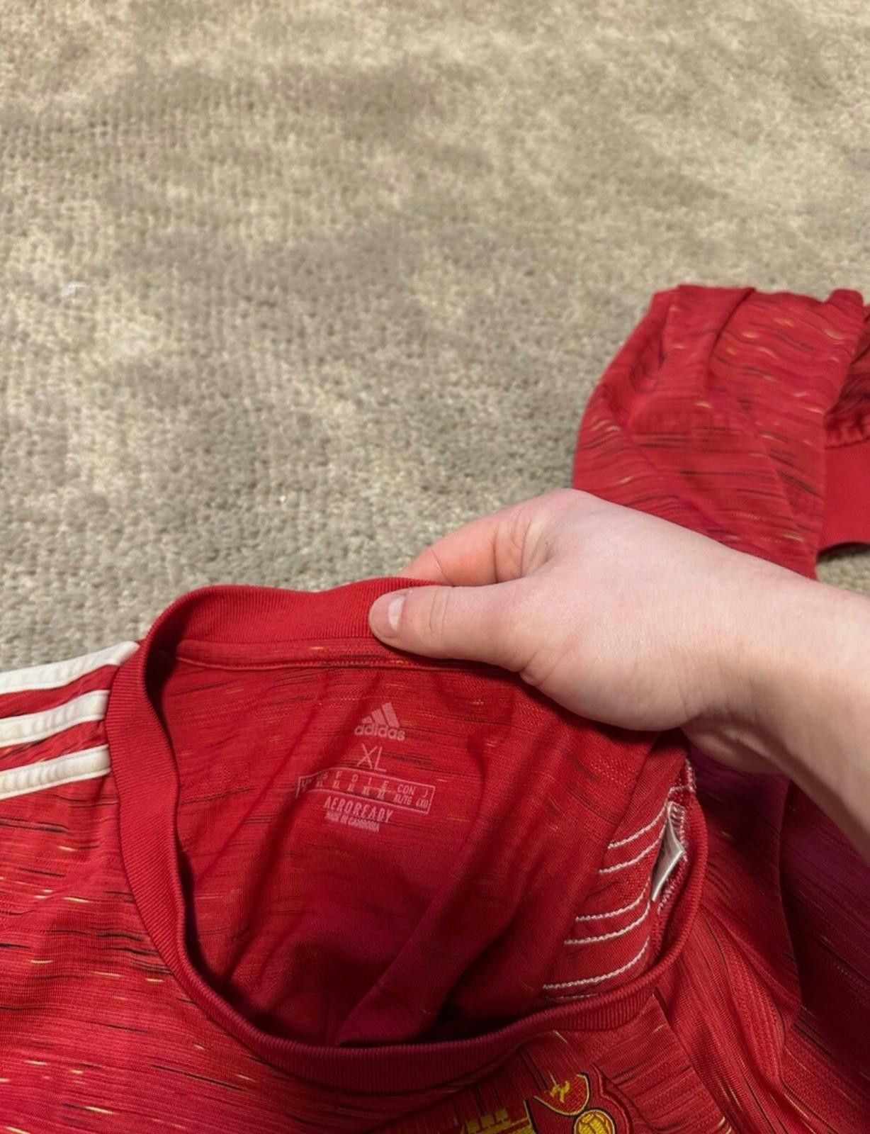 Adidas Adidas 2020-21 Manchester United Home Long Sleeve Jersey Size US XL / EU 56 / 4 - 8 Thumbnail
