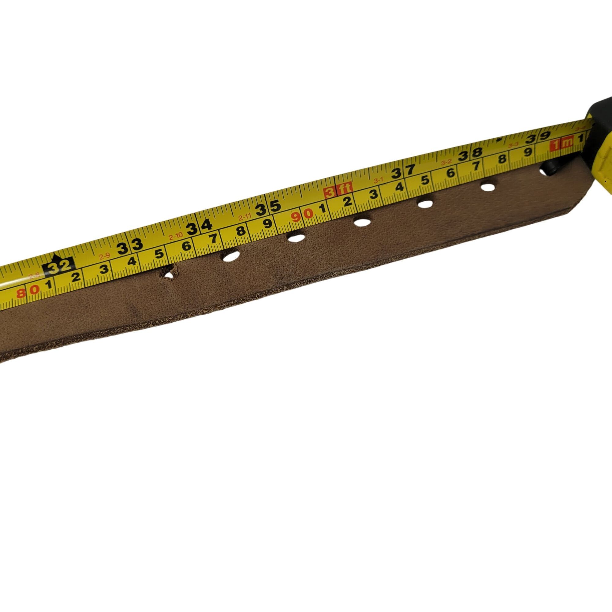 Other Bison Denim Camel Brown Genuine Leather Mens Belt Rugged Out Size 36 - 7 Thumbnail