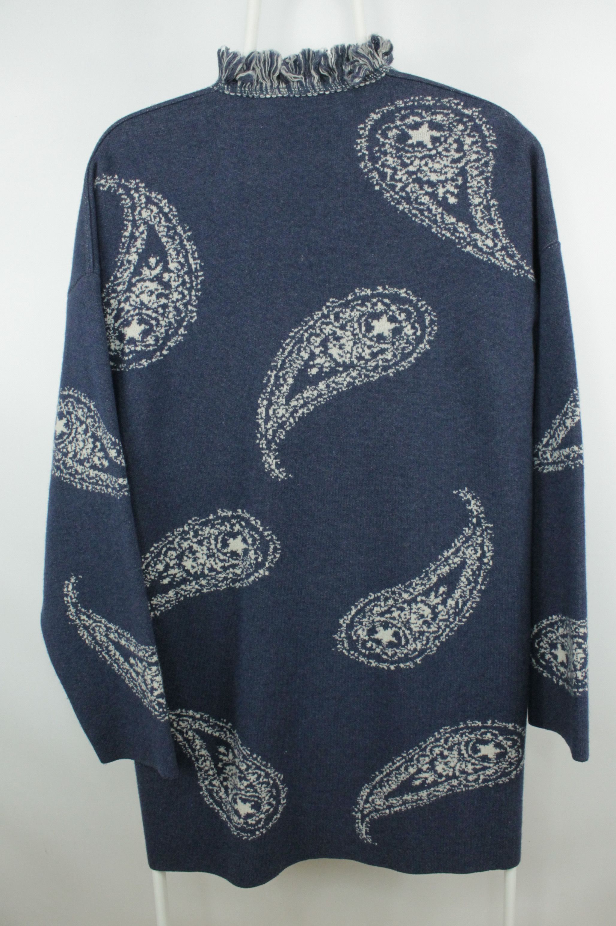 Marella Marella Sonale Cardigan in Cashmere Jacquard Wool Blend Size M / US 6-8 / IT 42-44 - 14 Thumbnail