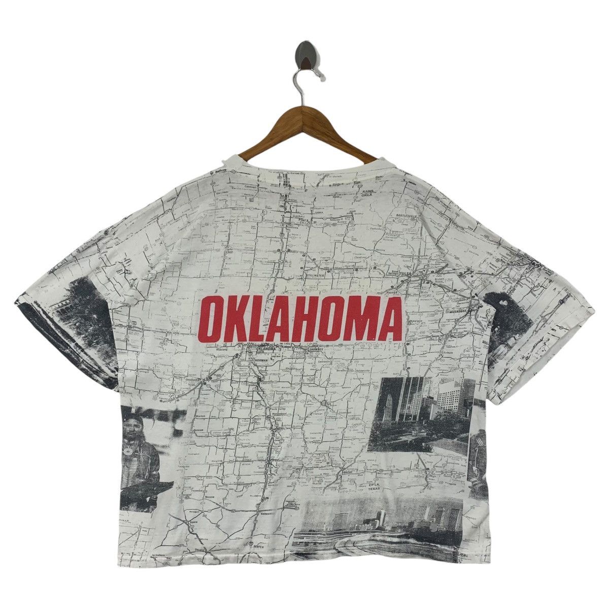 Vintage Vintage 90s OKLAHAMA Full print map vintage tee Size US XXL / EU 58 / 5 - 4 Thumbnail