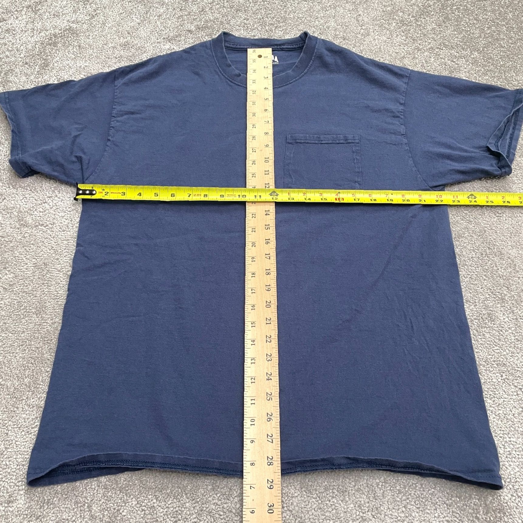 Essentials Joe's USA Basic Essential T-Shirt Mens Large Blue Crew Short Sleeve Pocket Tee Size US L / EU 52-54 / 3 - 5 Thumbnail