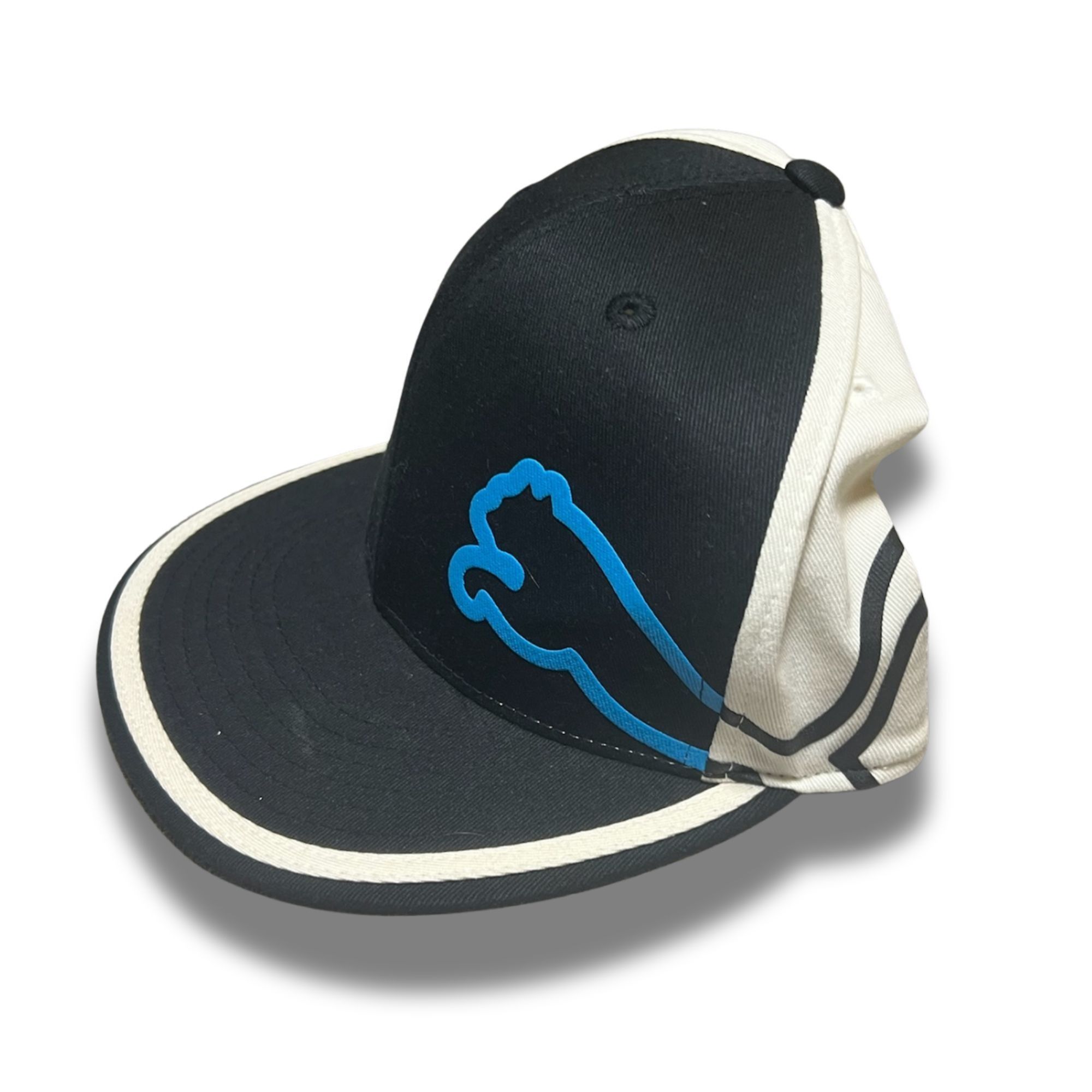 Puma Puma Fitted Monoline Hat L/XL Black & White With Blue Logo S Size ONE SIZE - 3 Thumbnail