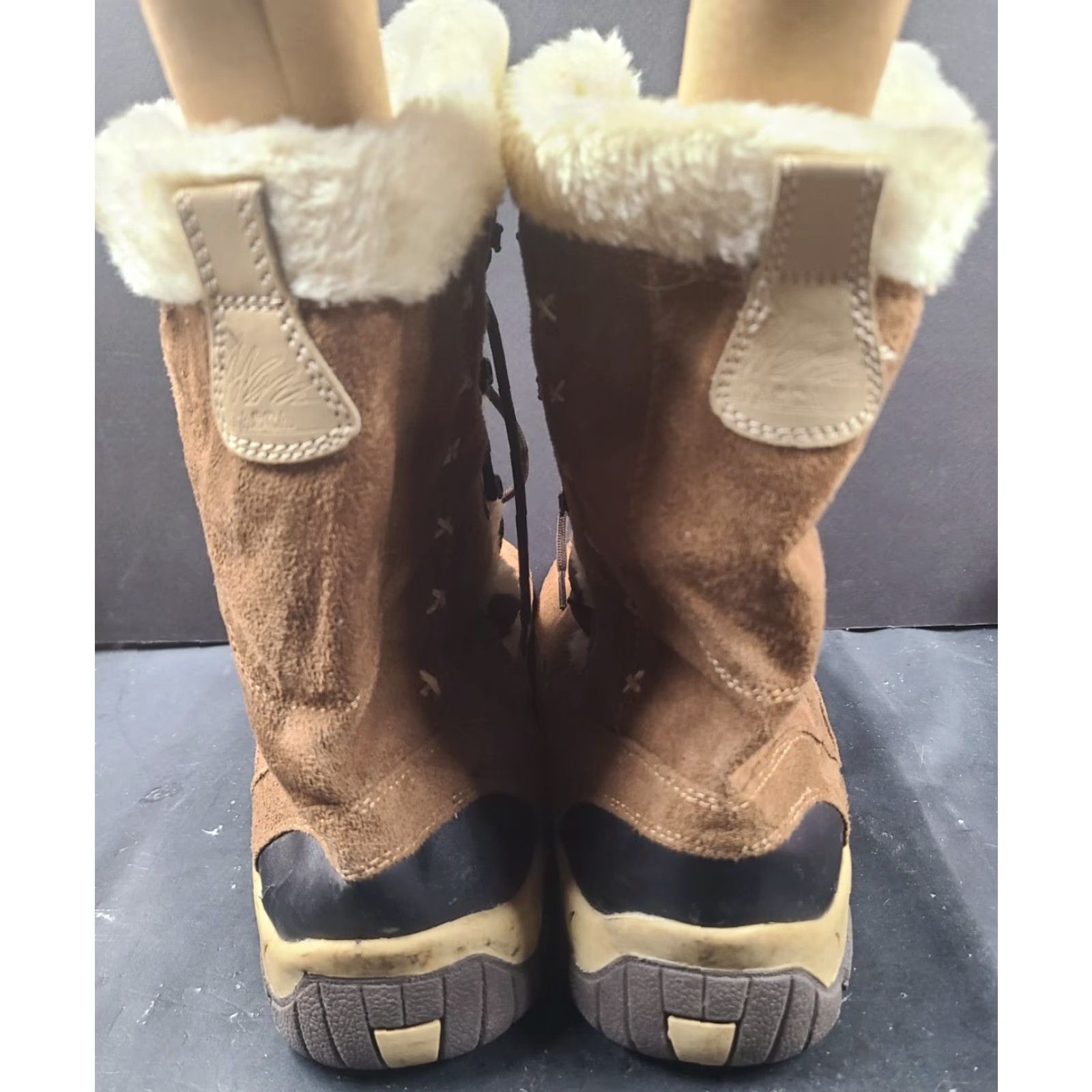 Vintage ITASCA Boot Womens Size 11 Brown Faux Fur Lace Up Mid Calf Winter Snow Boot Mens? Women Size US 11 / IT 41 - 5 Thumbnail