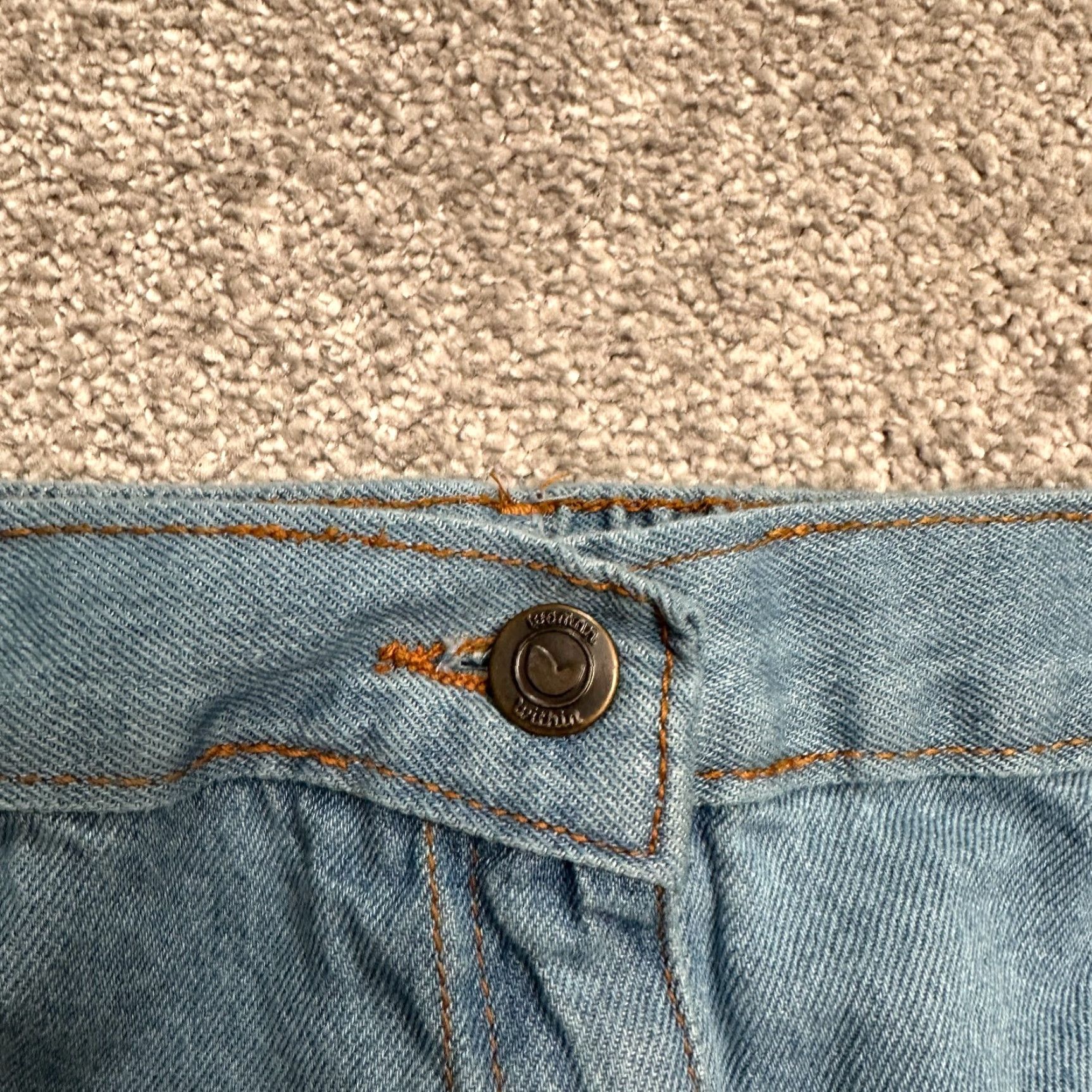 Vintage Woman Within Jeans Denim Wide-Leg 22W Blue Elastic Waist 5-Pocket Plus Size Women Size 40" / US 18 - 3 Thumbnail